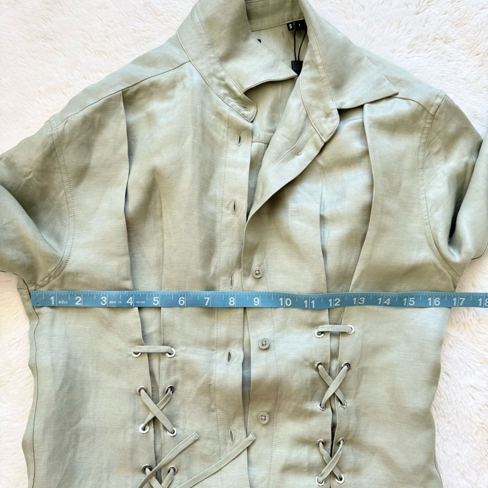 The Kooples NWT!!! The Kooples women linen shirt dress size 1 or M 465$ Size M / US 6-8 / IT 42-44 - 9 Thumbnail
