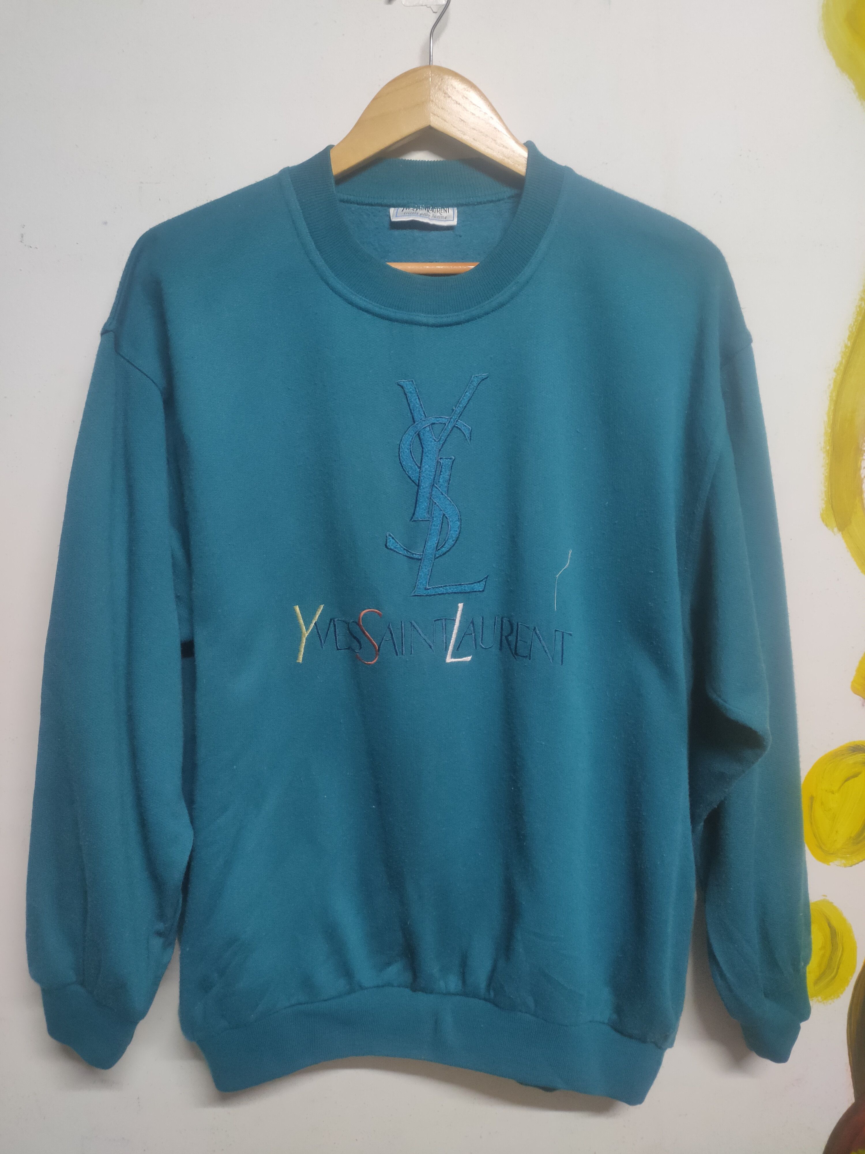 Yves Saint Laurent Vintage YSL sweatshirt made in Italy Size US L / EU 52-54 / 3 - 3 Thumbnail