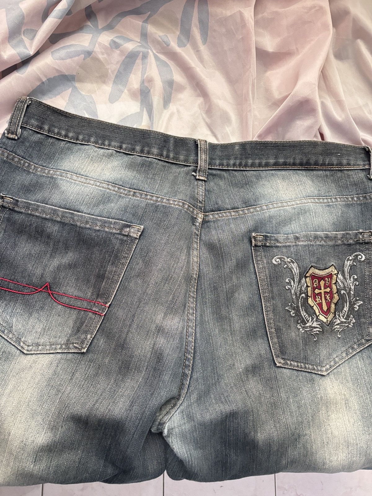 Avirex Vintage Y2K Blue Avirex Baggy embroidered Carpenter Jeans Size US 44 / EU 60 - 4 Thumbnail