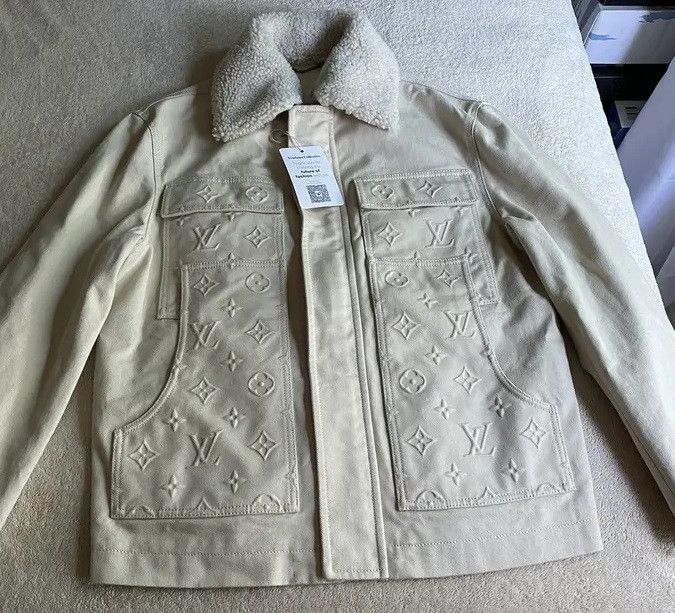 Louis Vuitton Beige Monogram Workwear Denim Jacket