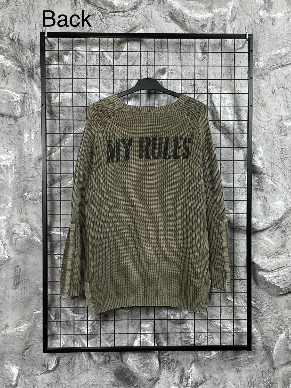 Junya Watanabe Y2K Textured Fade Distressed Sweater Military Archive Vibe Size US L / EU 52-54 / 3 - 1 Thumbnail