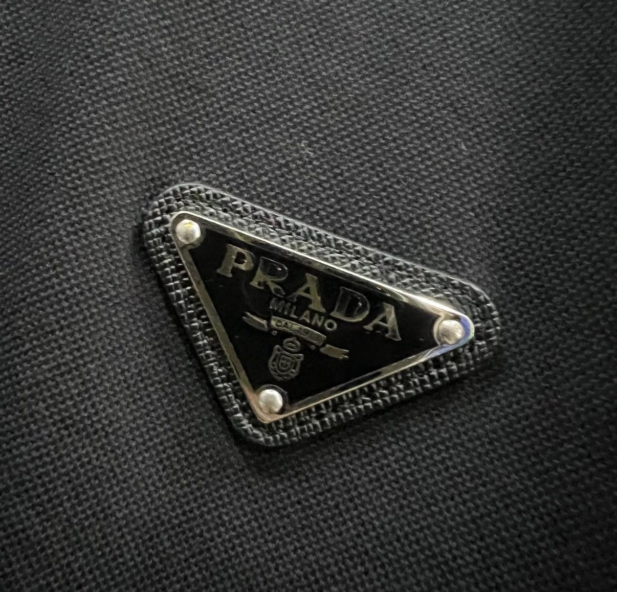 Prada Prada Black Triangle Logo Half-Zip Long Sleeve J41 Size US L / EU 52-54 / 3 - 3 Thumbnail
