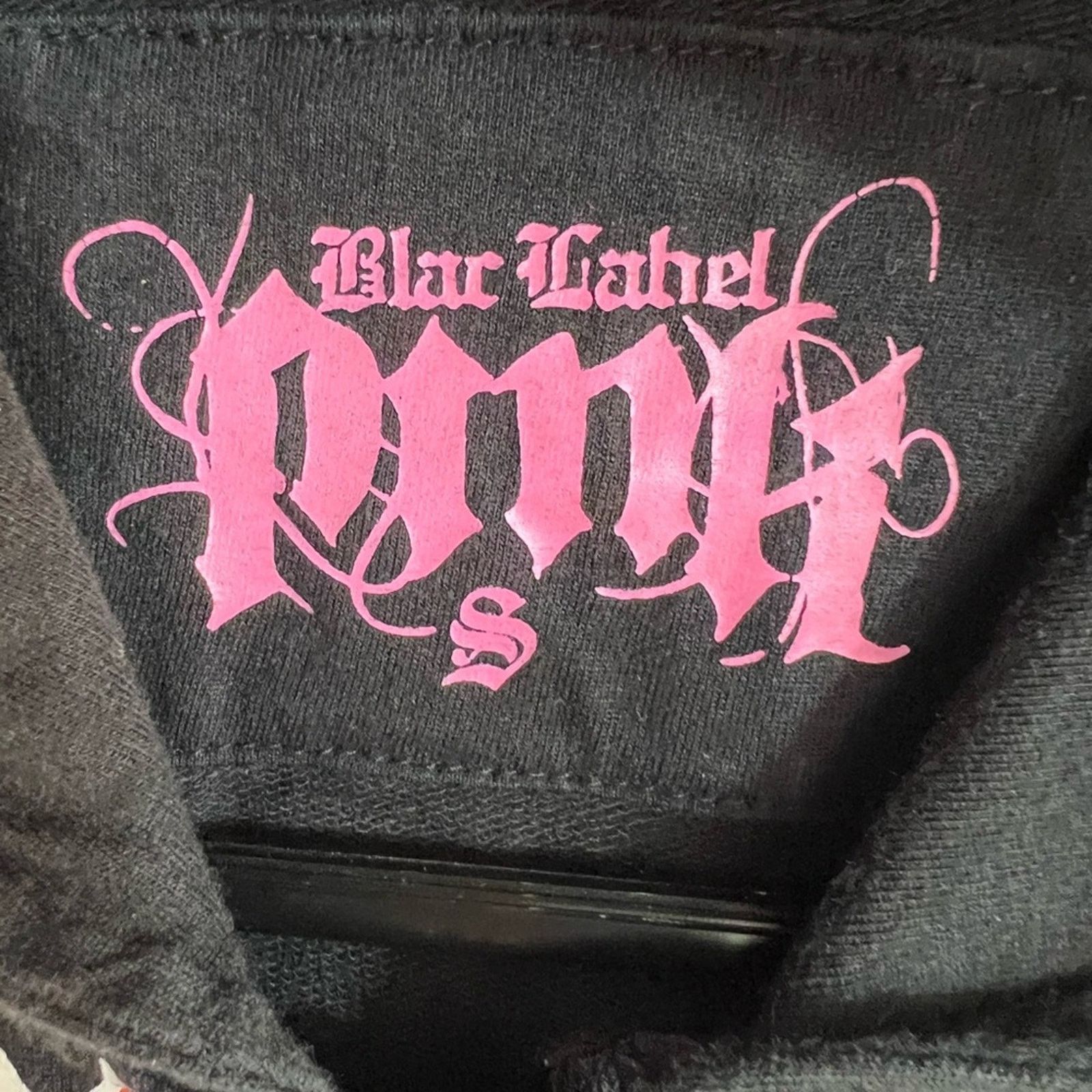 Black Label VTG Y2K Blac Label Hoodie Punk Goth Emo Cyber Red Spine Size S / US 4 / IT 40 - 5 Thumbnail