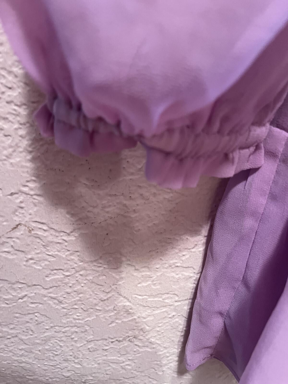 Other MSK Lavender Smocked Bodice Dress with Puff Sleeves Size L / US 10 / IT 46 - 7 Thumbnail