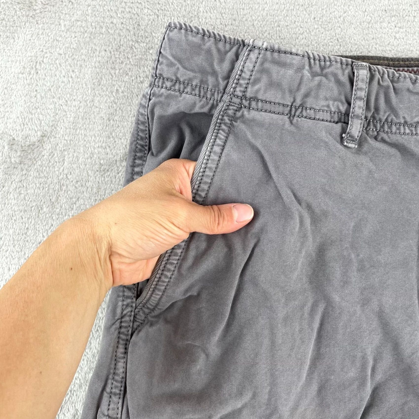 Lucky Brand Lucky Brand Cargo Shorts Men 36 Grey Army Military Surplus Utility Cargo Pocket Regular Cotton Canvas Short Size US 36 / EU 52 - 6 Thumbnail