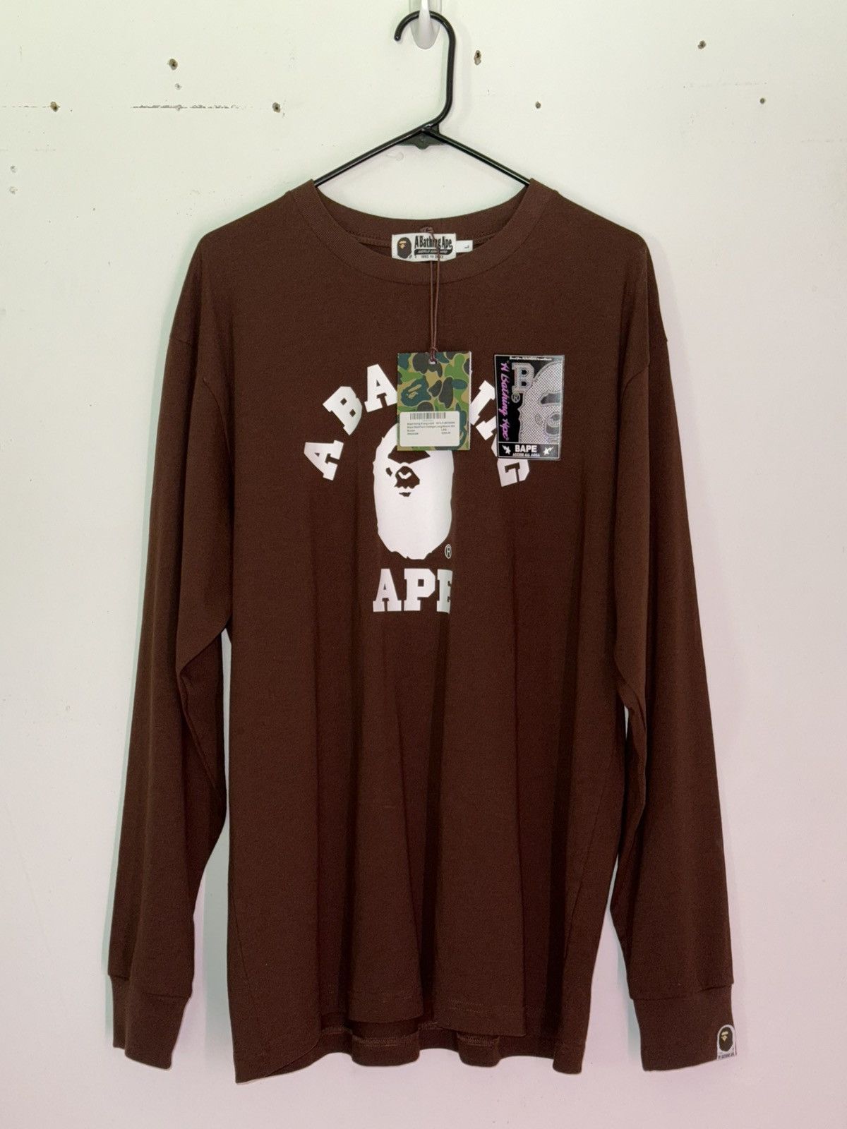 Bape BAPE Mad Face College Long Sleeve Size US L / EU 52-54 / 3 - 1 Thumbnail