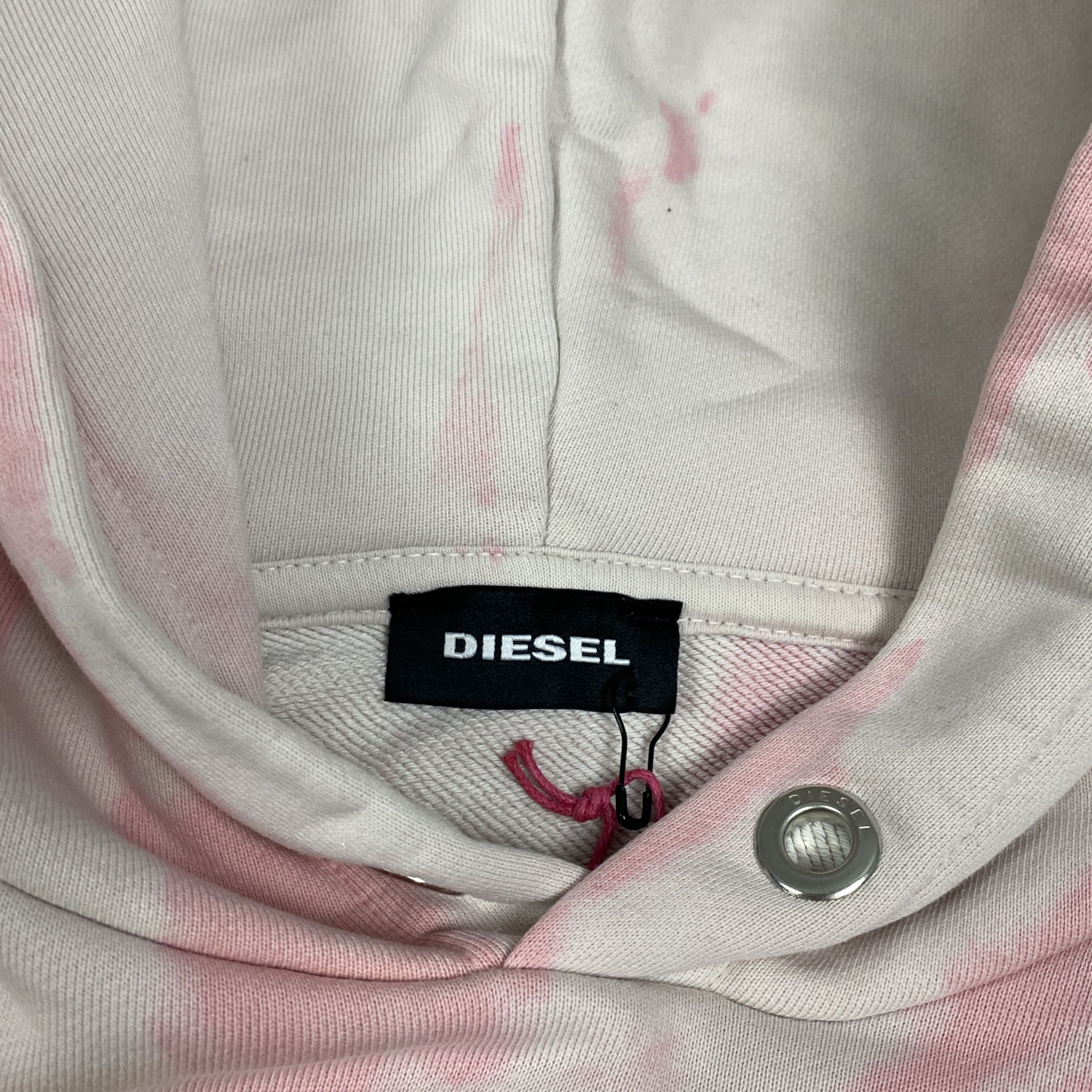 Diesel Diesel tie dye white pink boxy hoodie - L/XL Size XL / US 12-14 / IT 48-50 - 4 Thumbnail