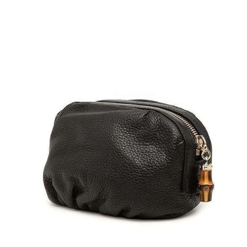 Gucci Gucci Bamboo Cosmetic Pouch Accessory Pouch Black Size ONE SIZE - 2 Thumbnail