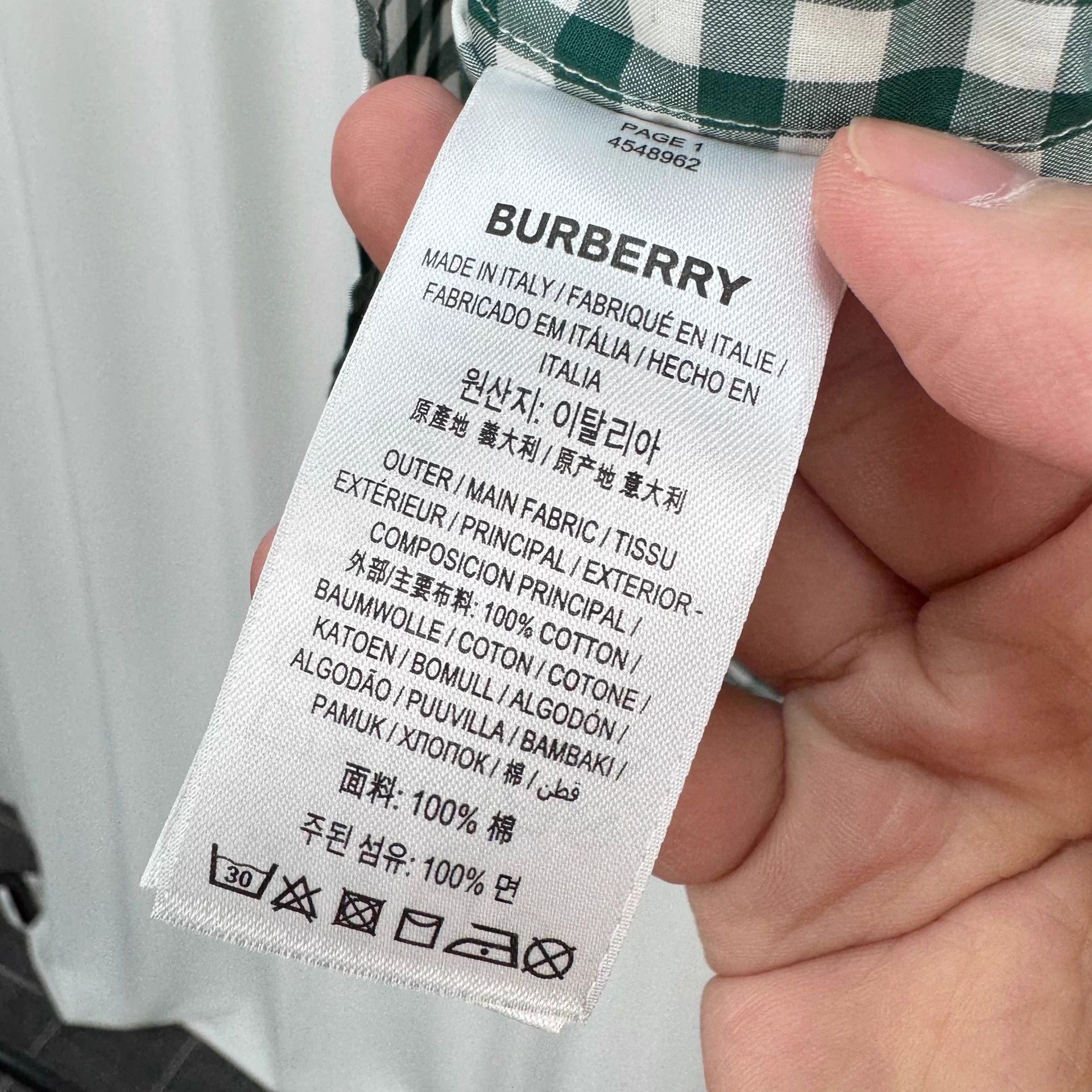 Burberry Burberry Check Logo Puff Sleeve Shirt UK6 99NWT Size XS / US 0-2 / IT 36-38 - 6 Thumbnail