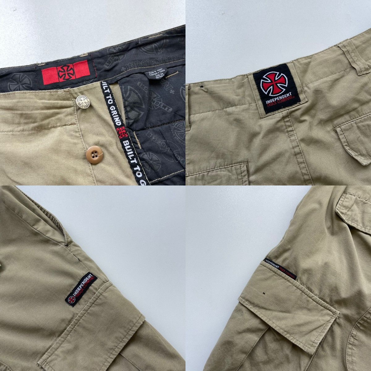 Independent Truck Co. Independent Track Company Vintage Cargo Pants Beige Y2K Size US 34 / EU 50 - 7 Thumbnail
