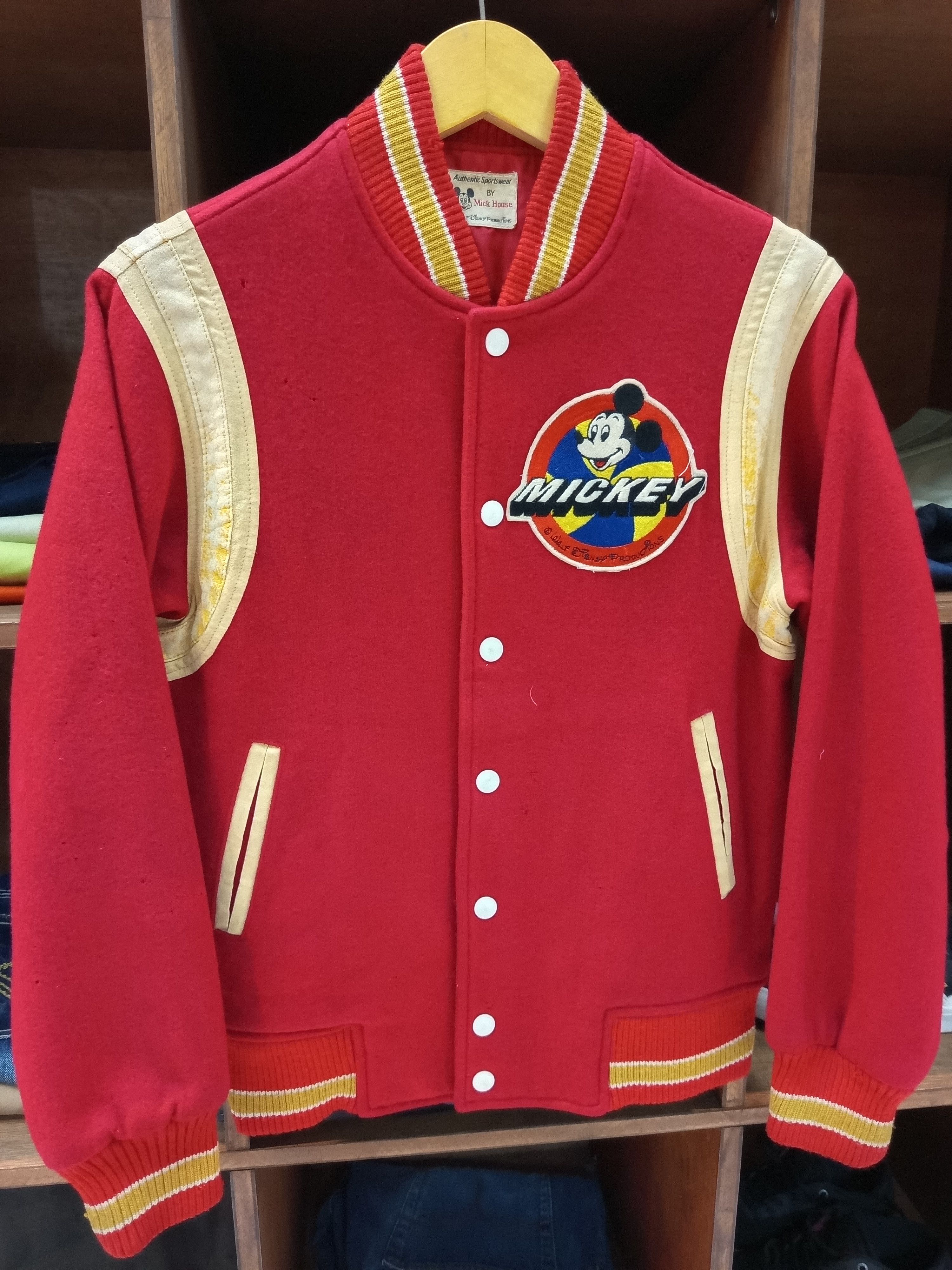 Vintage 1980s Walt Disney Productions Mickey Mouse Varsity Jacket Size US L / EU 52-54 / 3 - 3 Thumbnail