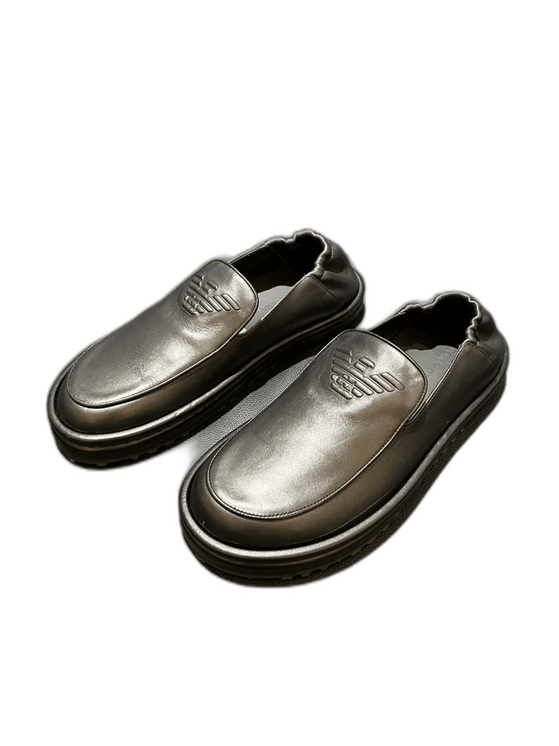 Emporio Armani emporio armani leather slip on shoes Size US 8 / EU 41 - 1 Thumbnail