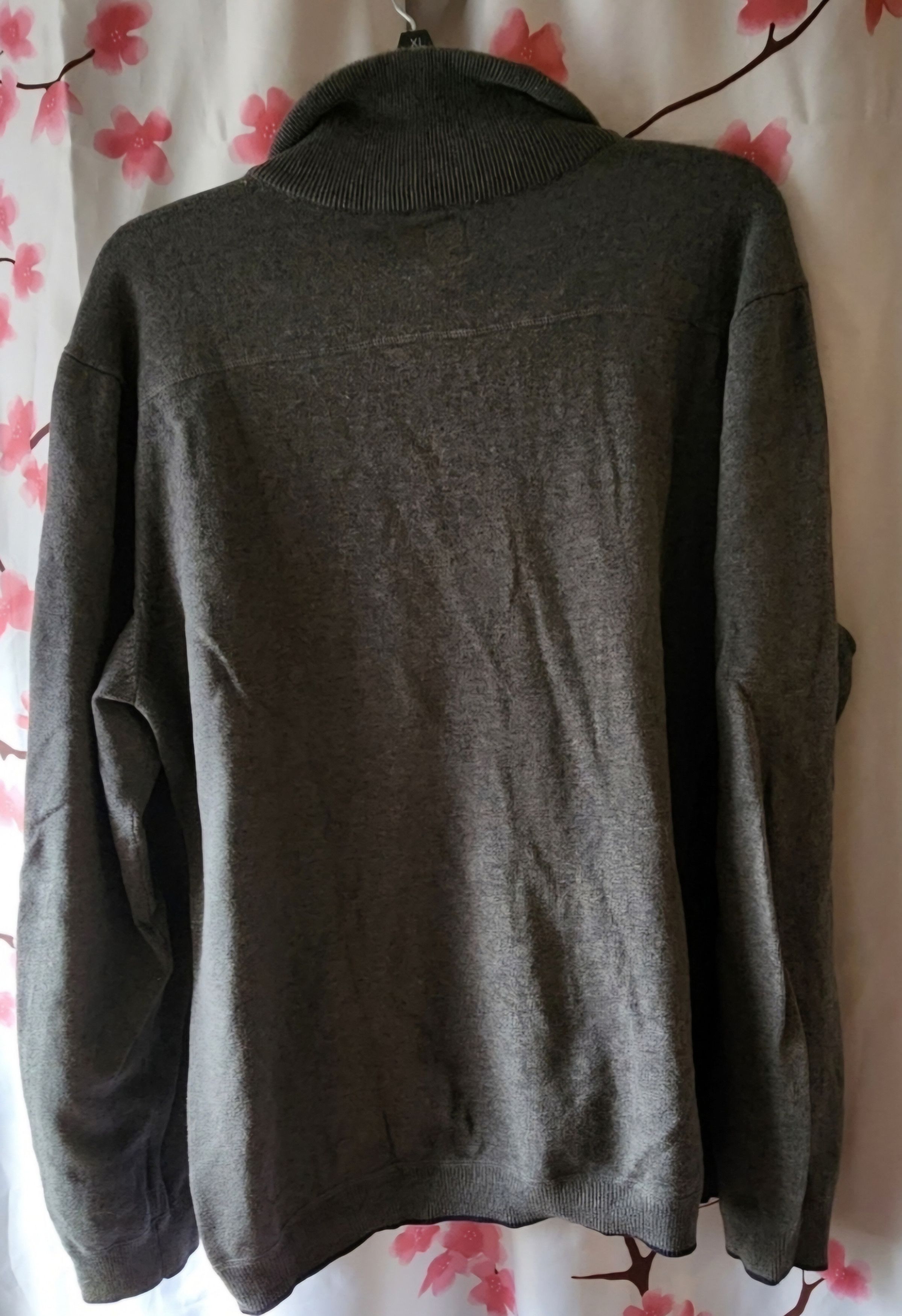 Gap Gap Men's Gray Blue Trim Collared LS Zip Up Sweater XL Size US XL / EU 56 / 4 - 4 Thumbnail