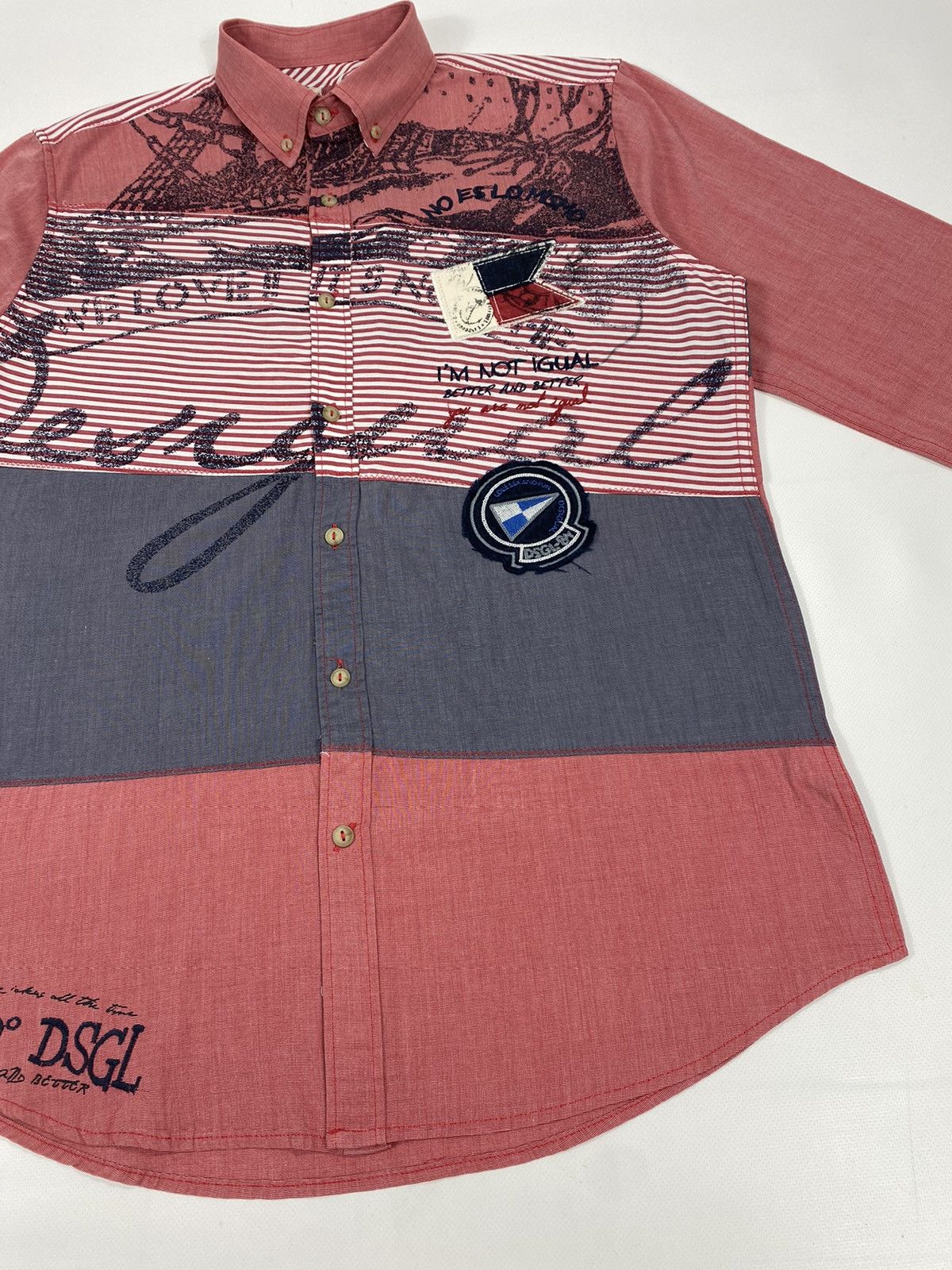 Desigual 🔥LASTDROP🔥 Desigual Big Logo Color Block Striped We Love It Size US L / EU 52-54 / 3 - 5 Thumbnail