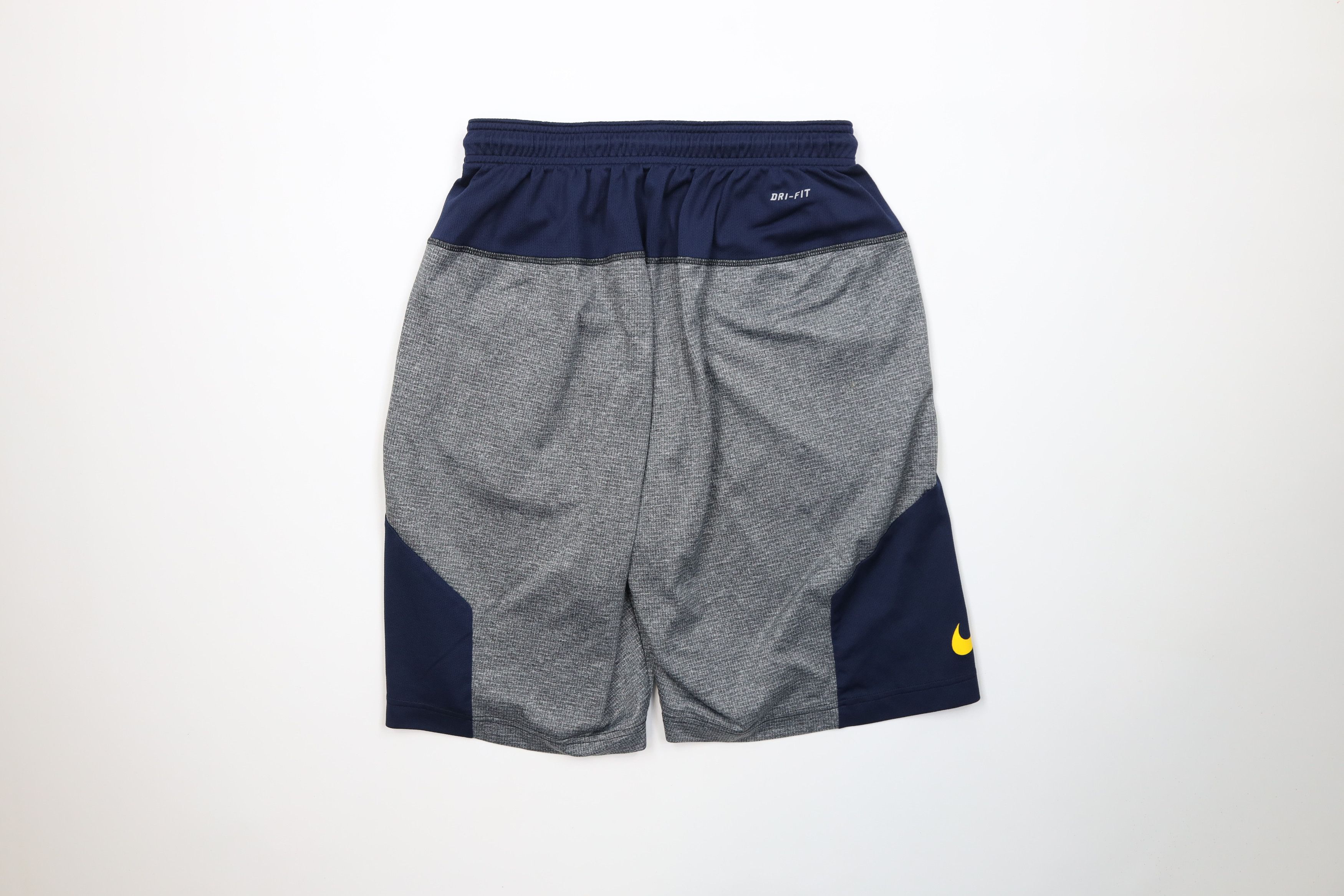Nike Nike University of Michigan Gym Basketball Shorts Gray Blue Size US 32 / EU 48 - 10 Thumbnail