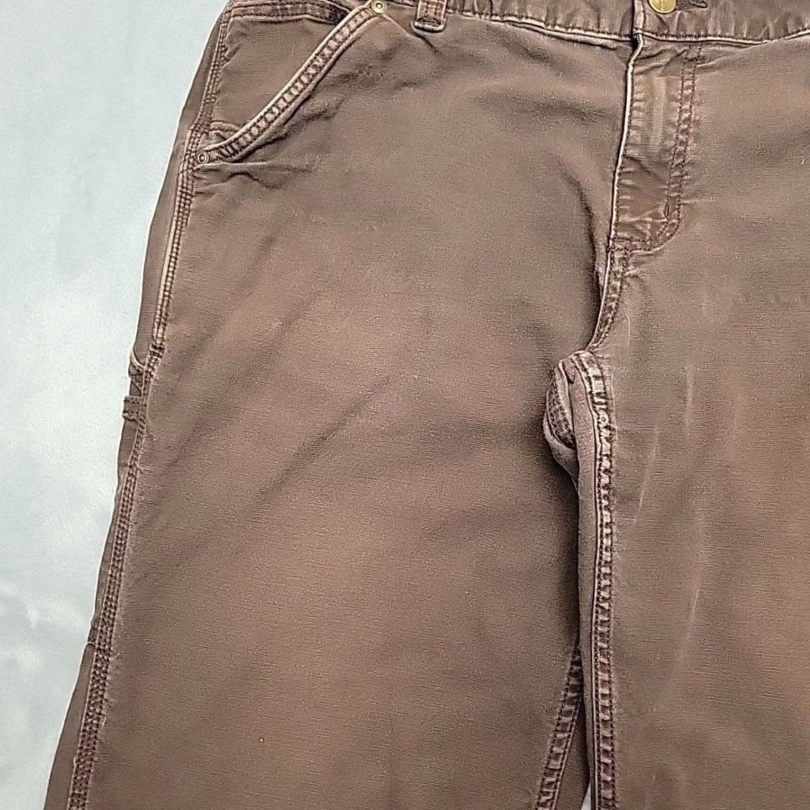 Carhartt Carhartt Pants Womens 8 Brown Canvas Carpenter Cargo 102080 Original Fit Work Crew Pants Womens Brown Canvas Carpenter Cargo 102080 Workwear Nos Size 30" / US 8 / IT 44 - 5 Thumbnail