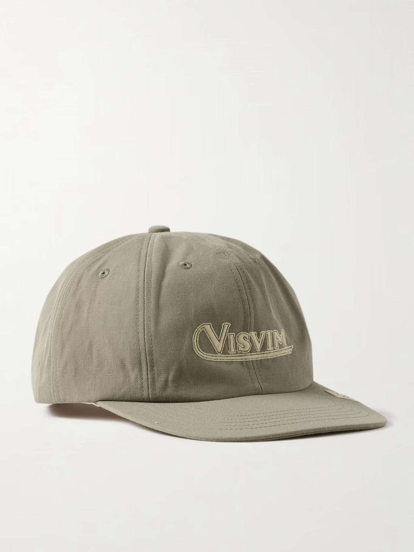 image of Visvim Excelsior Ii Logo Wool And Linen-Blend Twill Baseball Cap in Green, Men's