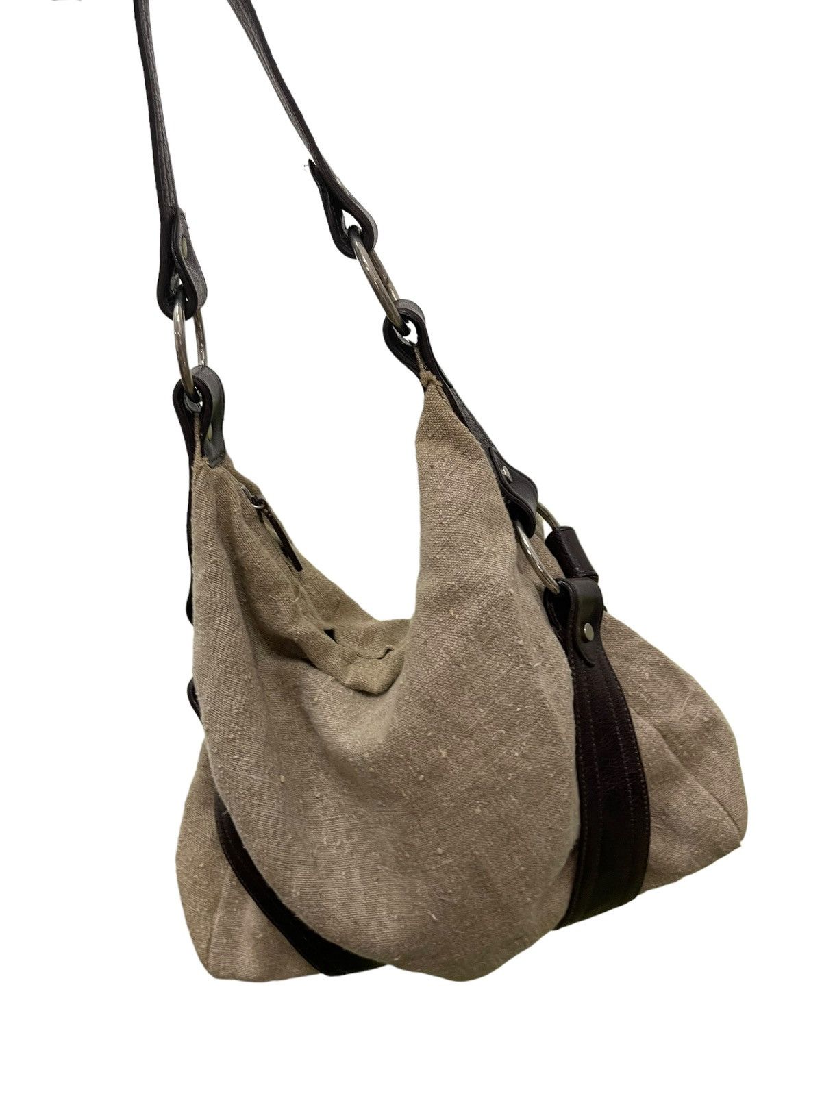 Japanese Brand Hemp Linen Leather Kale Shoulder Bag 3🟩 Size ONE SIZE - 3 Thumbnail