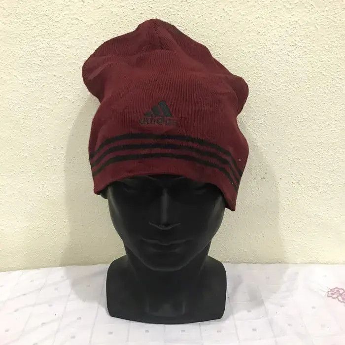 Adidas × Vintage Adidas Small Logo Beanie Hat Size ONE SIZE - 2 Thumbnail