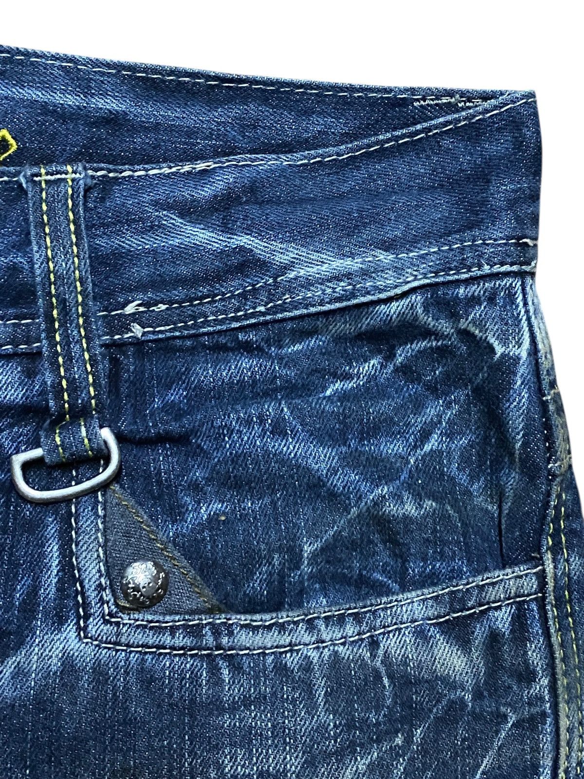 Japanese Brand Vtg Skull Blow By Blue Mud Wash Thunder Avant Garde Jeans Size US 32 / EU 48 - 8 Thumbnail