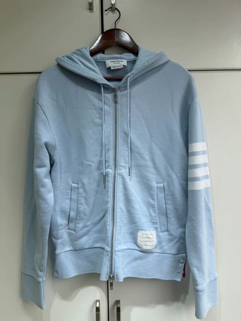 Thom Browne Thom Browne Smog blue zipper coat Size US S / EU 44-46 / 1 - 1 Thumbnail