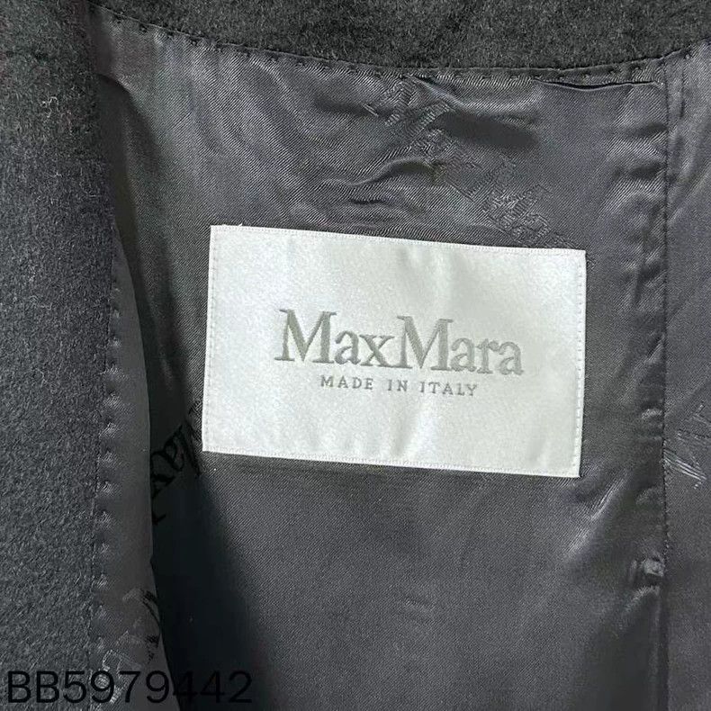 Max Mara Max Mara Black bathrobe coat Size L / US 10 / IT 46 - 4 Thumbnail