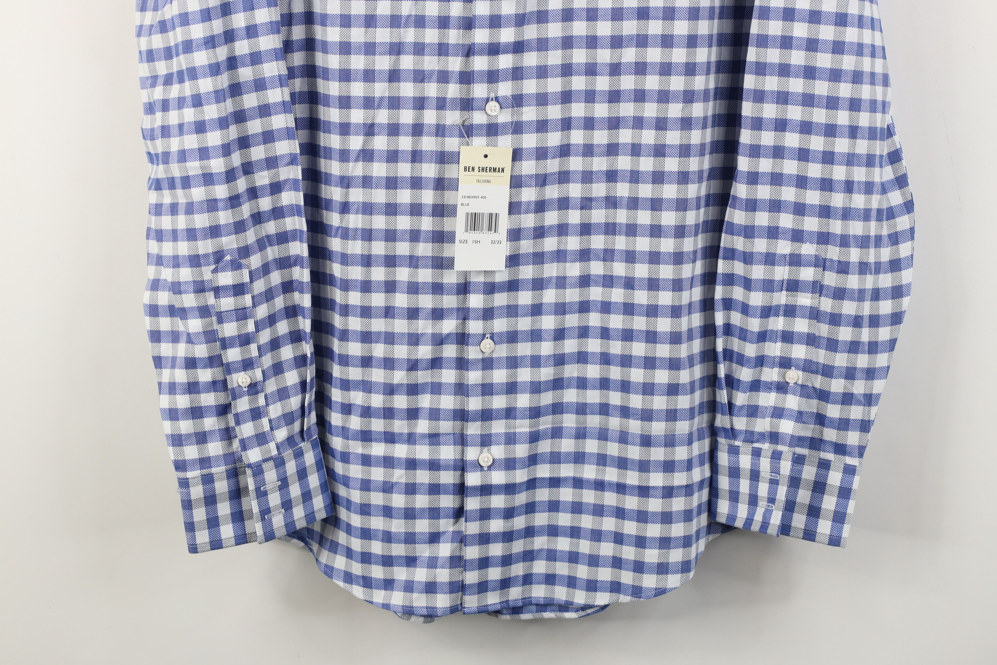 Ben Sherman New Ben Sherman Slim Fit Stretch Collared Button Shirt Blue Size US M / EU 48-50 / 2 - 3 Thumbnail