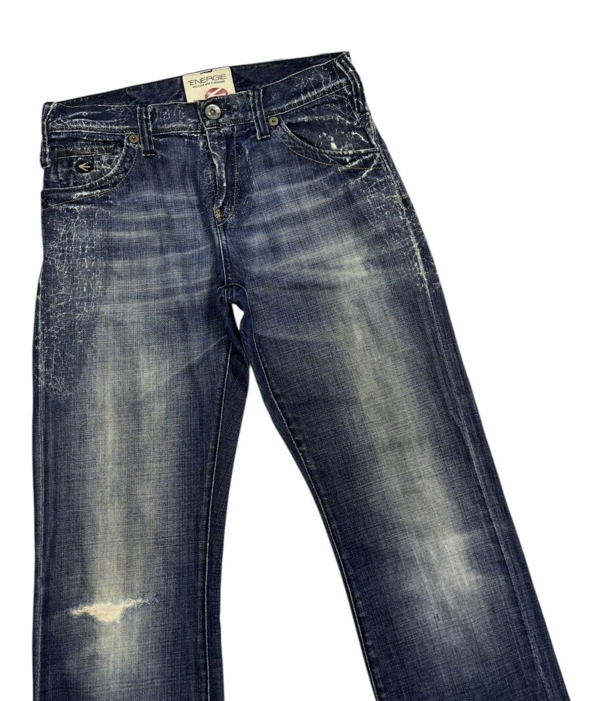 Energie 🔥ENERGIE SPIDER WEB DISTRESSED DENIM JEANS Size US 30 / EU 46 - 5 Thumbnail