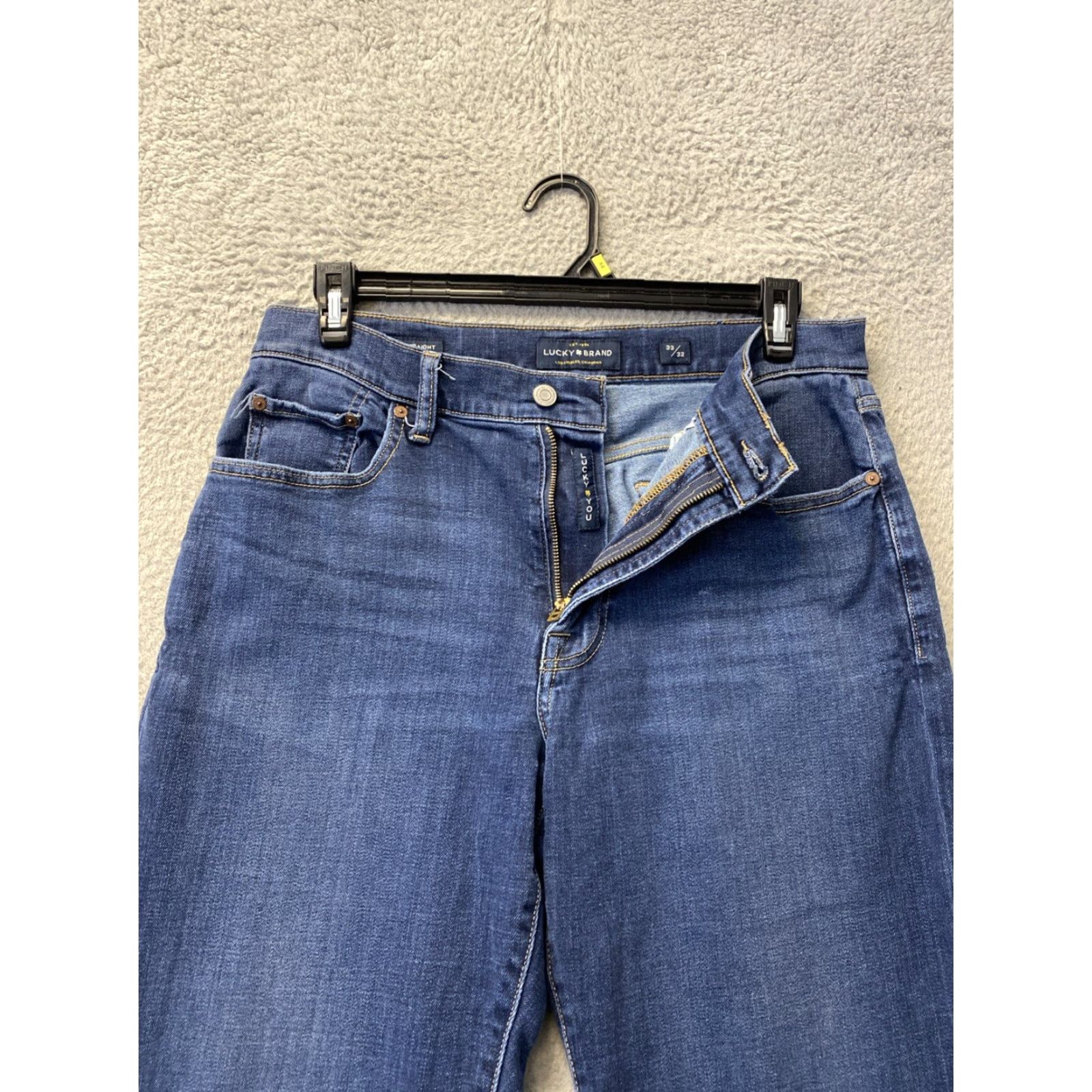 Lucky Brand Lucky Brand Jeans Adult 33X32 Blue Relaxed Bootcut Stretch Regular Inseam 32 Size 24" / US 00 / IT 34 - 2 Thumbnail