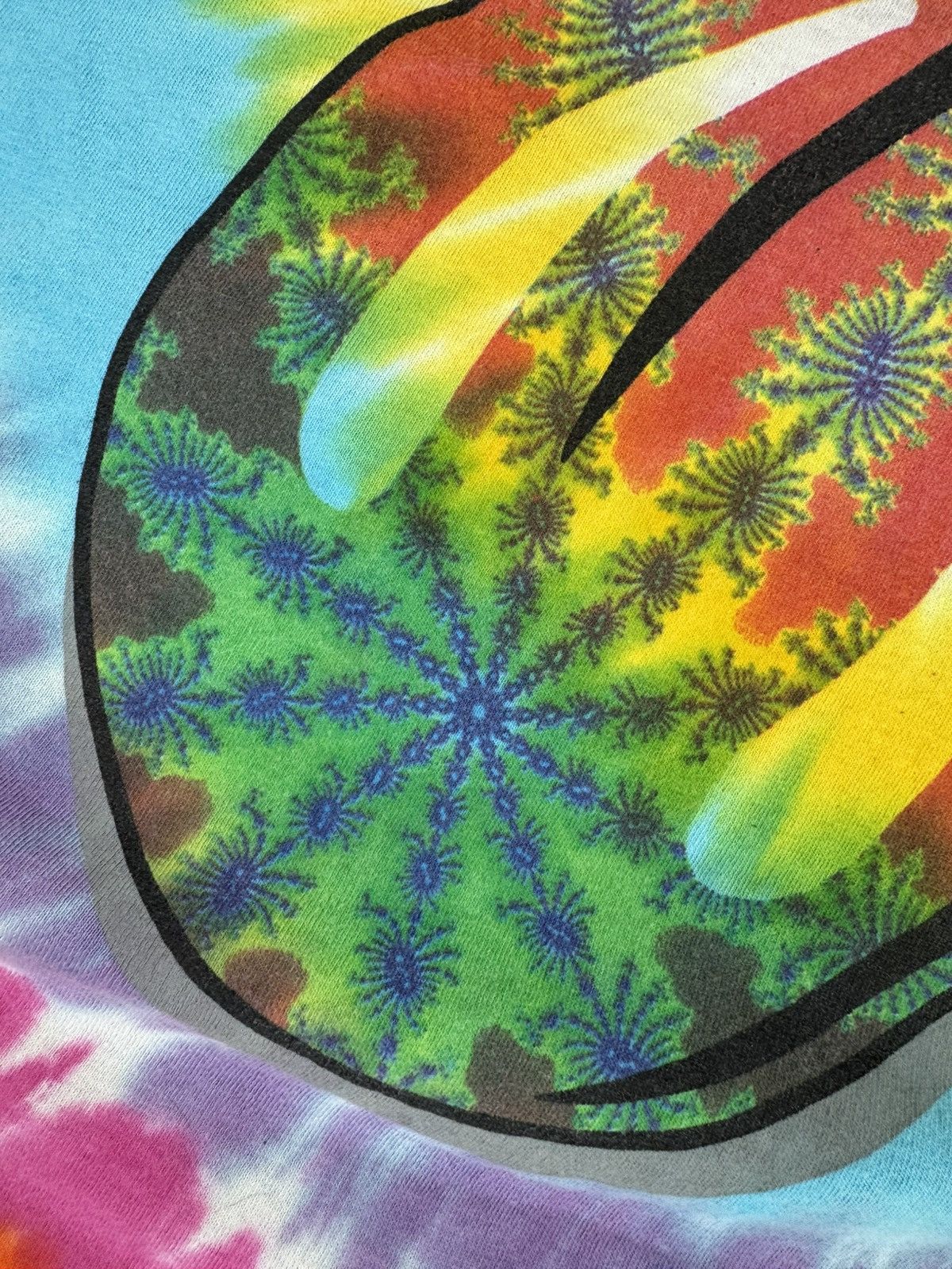 Band Tees × Vintage Vintage 1994 The Rolling Stones tongue rainbow tie dye tee Size US XL / EU 56 / 4 - 10 Thumbnail
