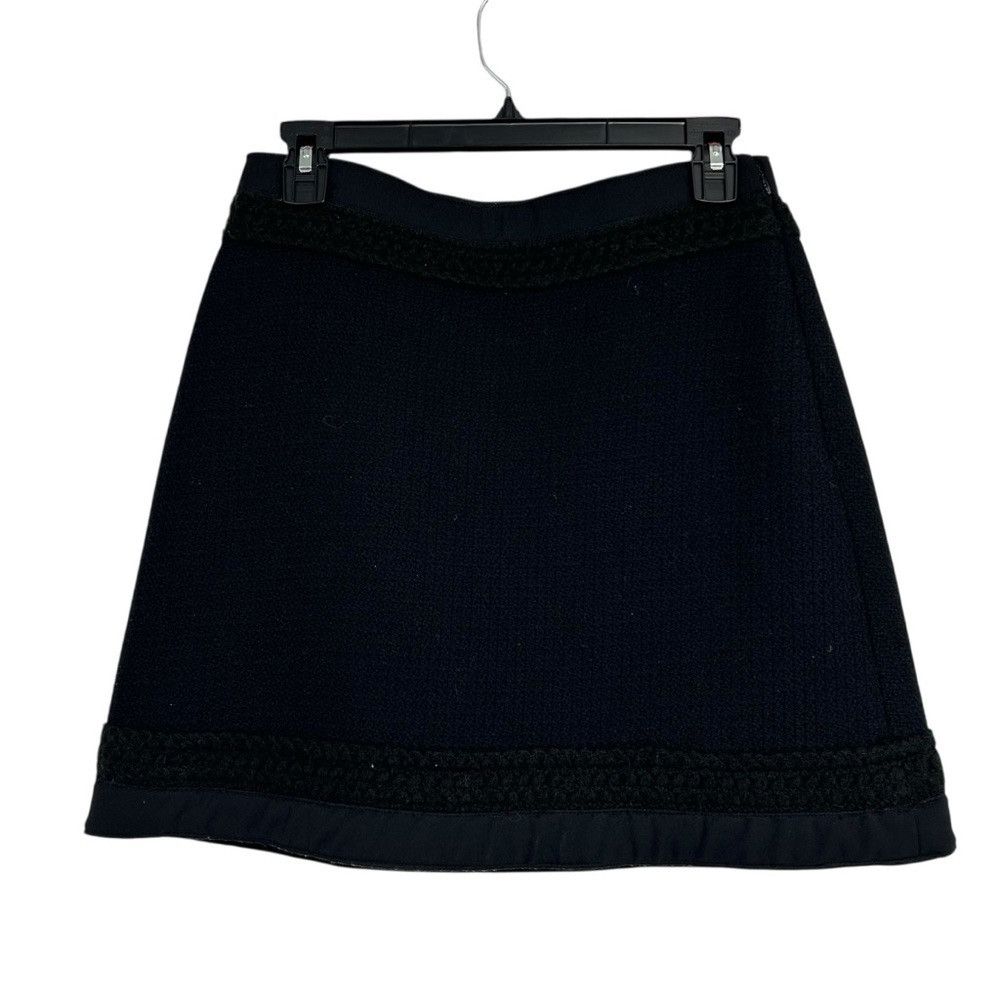 Other Pink Tartan Wool Blend Mini Skirt Black Textured A-Line Size 26" / US 2 / IT 38 - 3 Thumbnail