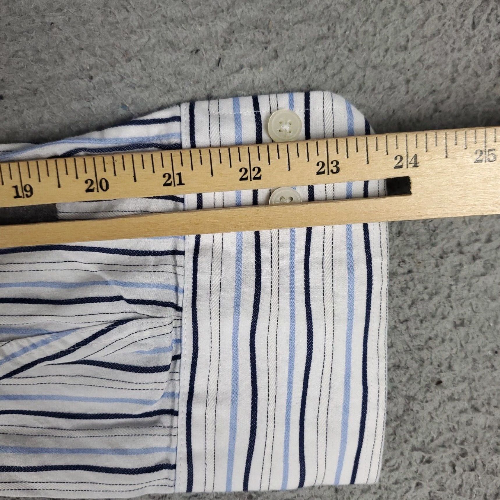 Vintage Jhane Barnes Shirt Mens XL Blue Striped Button-Up Long Sleeve Casual Formal Workwear Modern Preppy 90s Mens XL Blue Striped Button-Up Size US XL / EU 56 / 4 - 6 Thumbnail