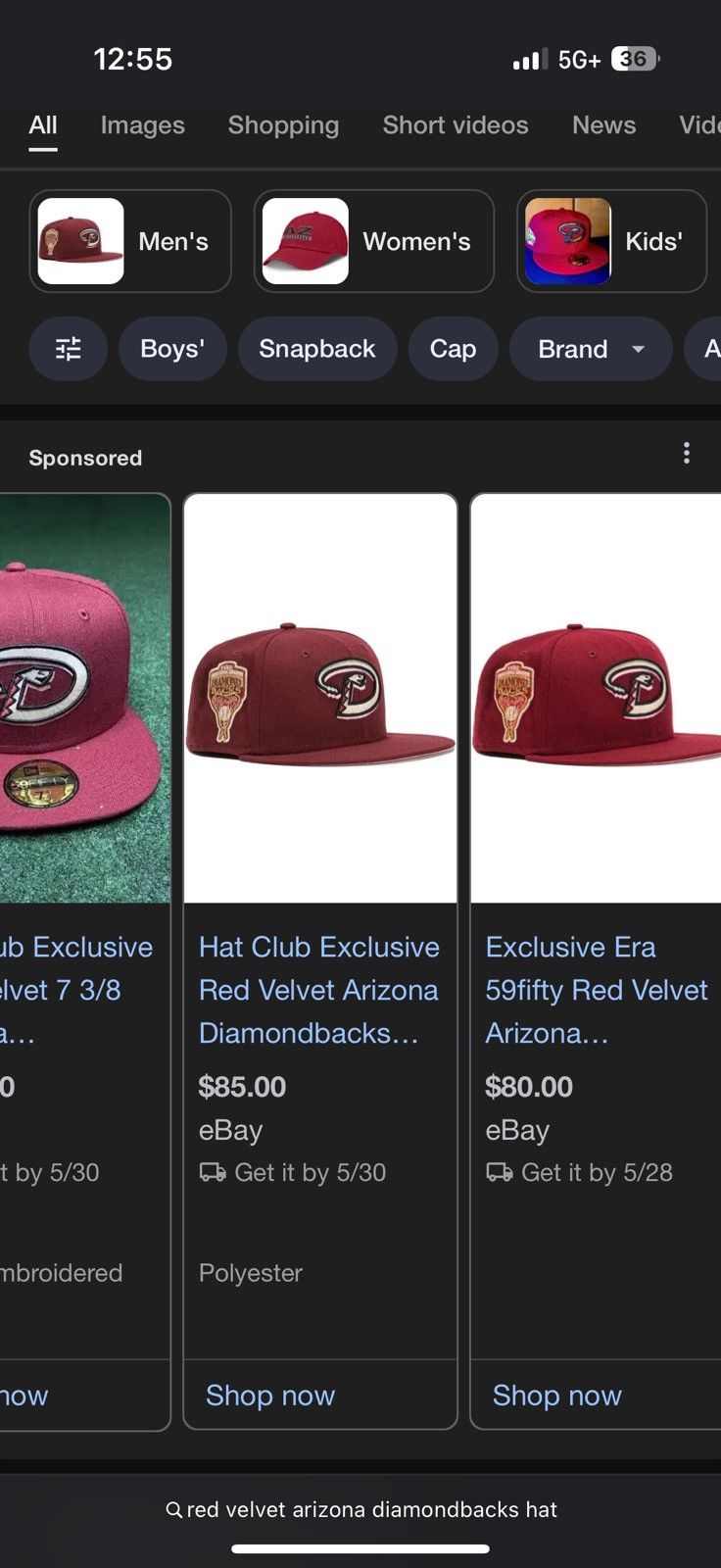Capsule × Hat Club × New Era 7 5/8 Hat Club Red Velvet Arizona Diamondbacks Size ONE SIZE - 5 Thumbnail