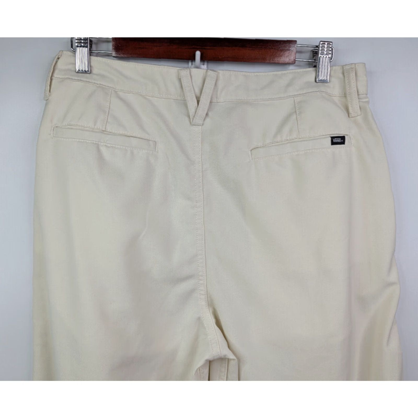 Vans VANS Chino Pants Hem Pleated Front Beige 28 WOMEN Regular Straight Logo NWT Size 26" / US 2 / IT 38 - 6 Thumbnail