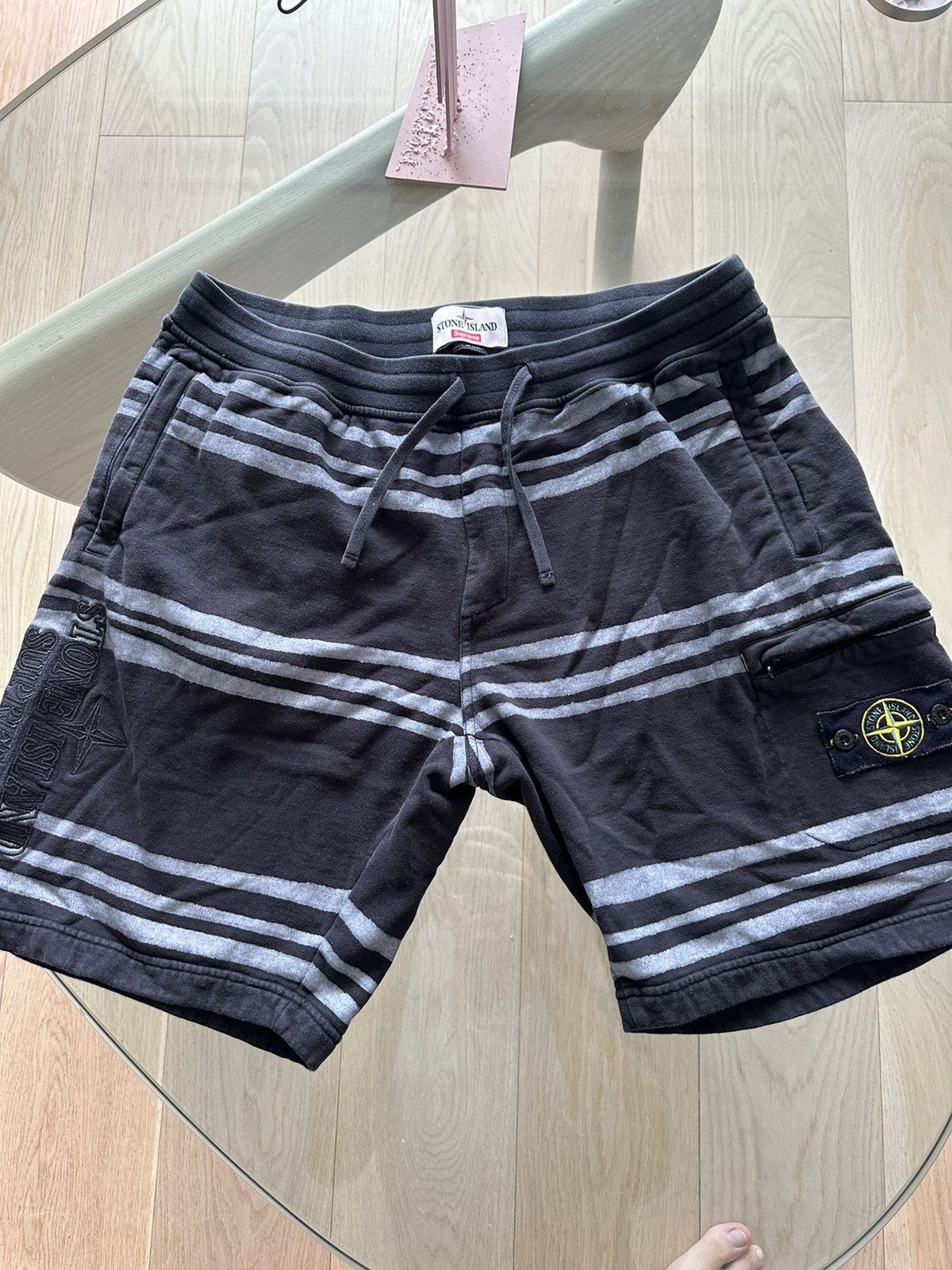 Supreme RARE SS19 stone island supreme sweatshort shorts sweatpant | Grailed