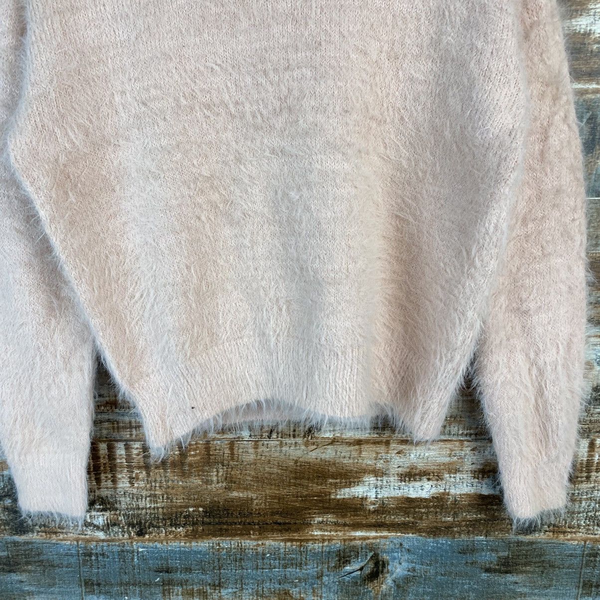Japanese Brand DL Te Chichi Pink Mohair fur shaggy Knitwear #C1086 Size XS / US 0-2 / IT 36-38 - 6 Thumbnail
