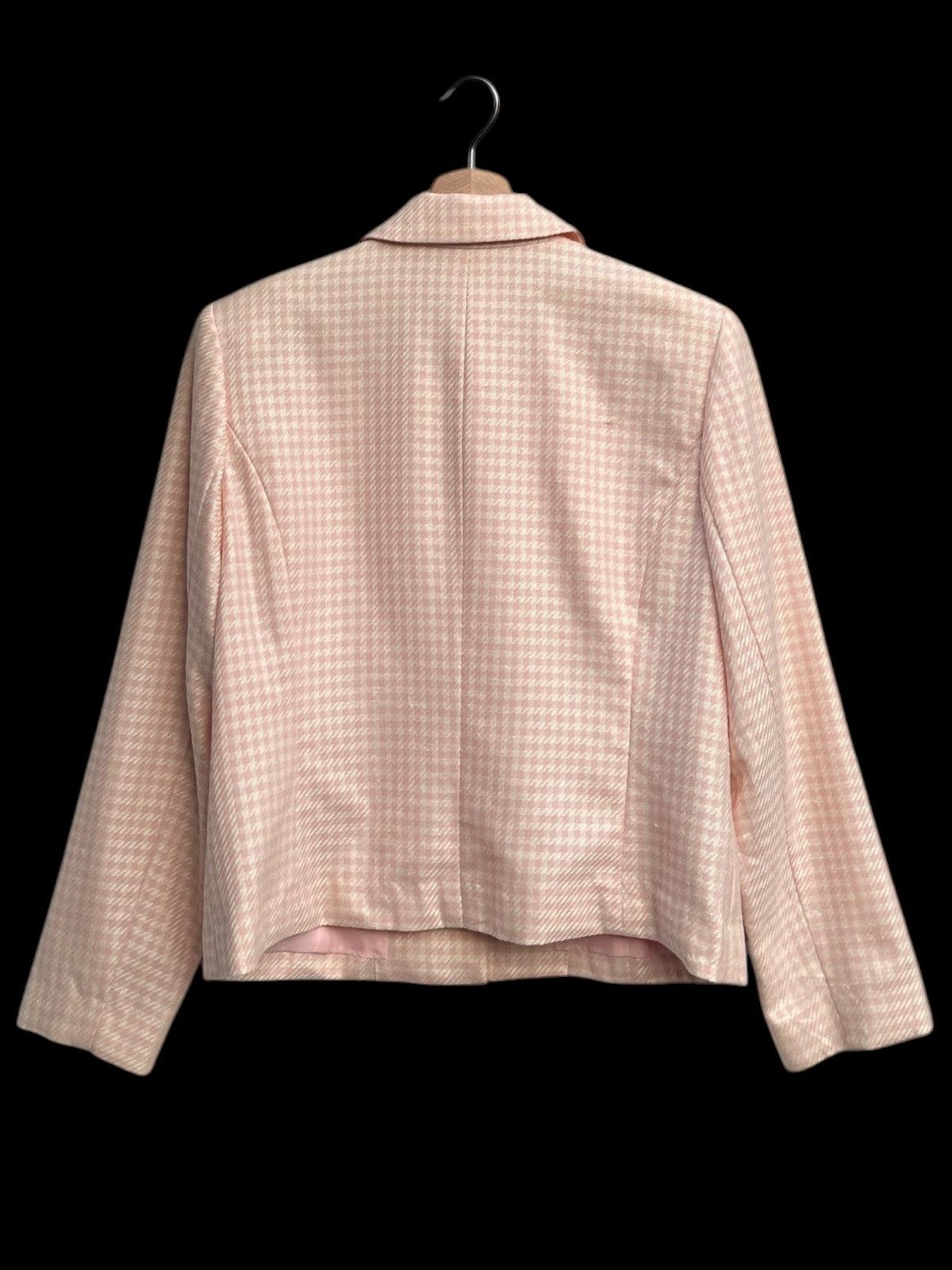 Longchamp Vintage Longchamp Gingham Wool Blend Jacket Size S / US 4 / IT 40 - 4 Thumbnail
