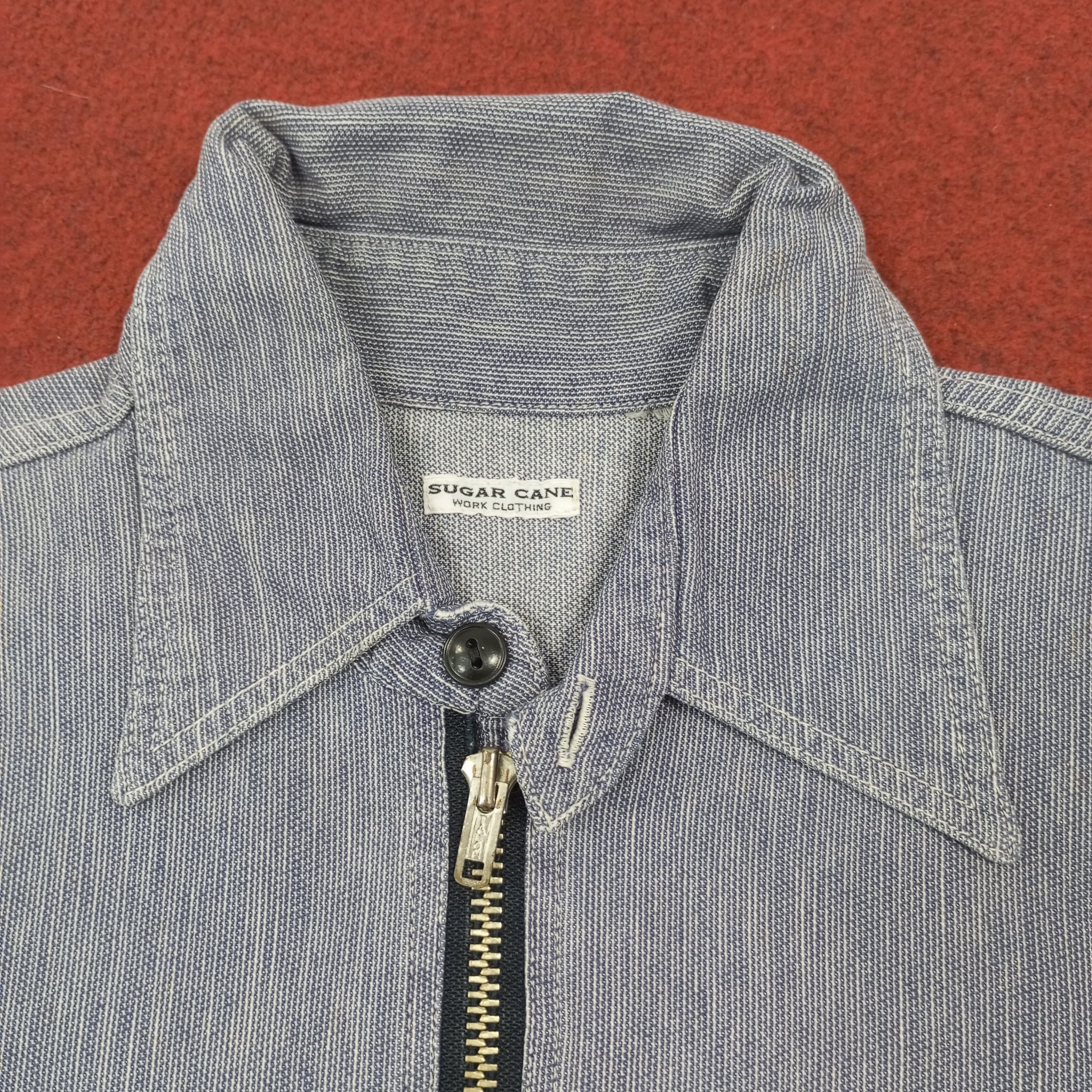 Japanese Brand × Sugar Cane × Vintage Sugar Cane Japanese Brand Half Zipper Shirt Style Size US L / EU 52-54 / 3 - 4 Thumbnail