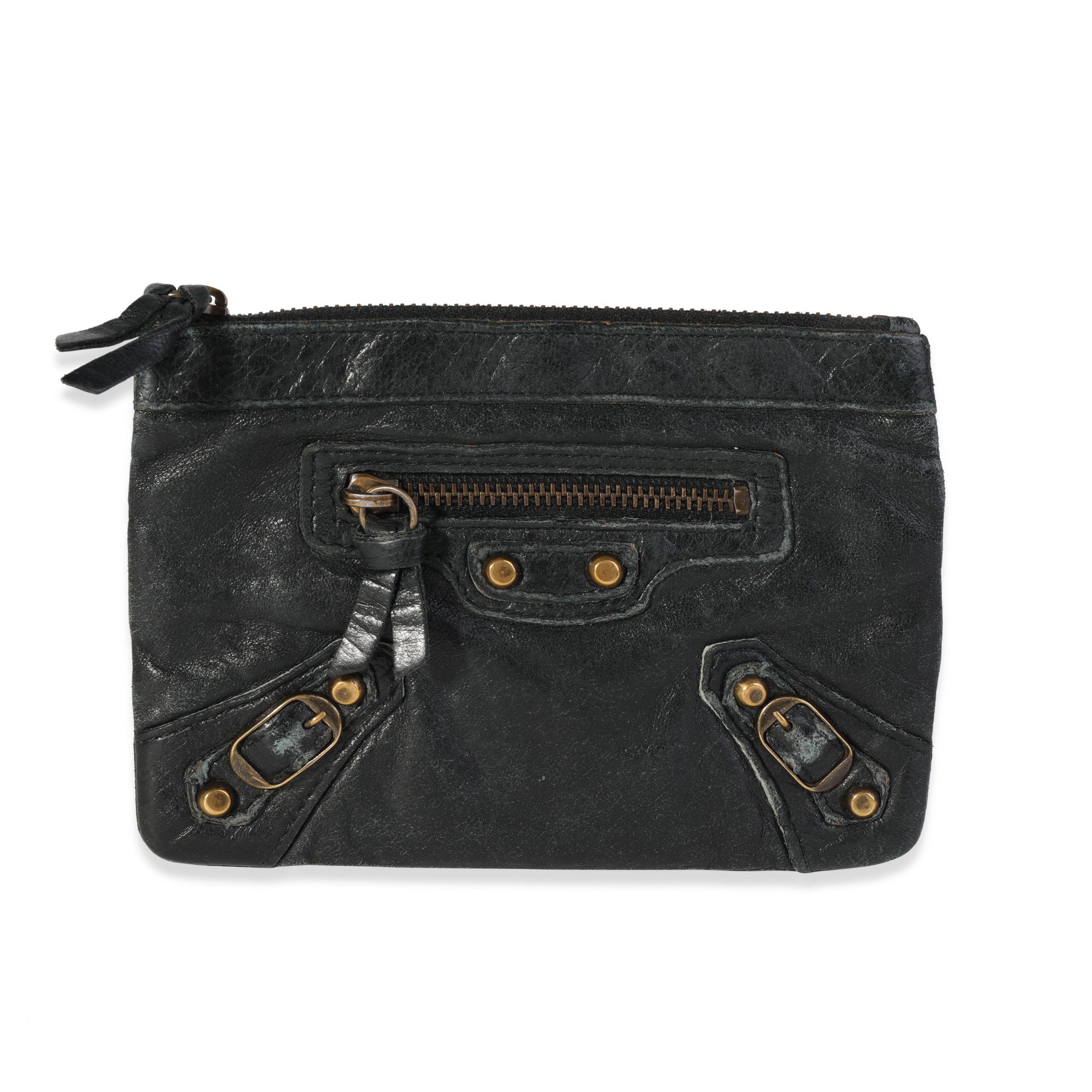 Balenciaga Balenciaga Black Lambskin Leather Porte-Monnaie Coin Purse Size ONE SIZE - 1 Thumbnail