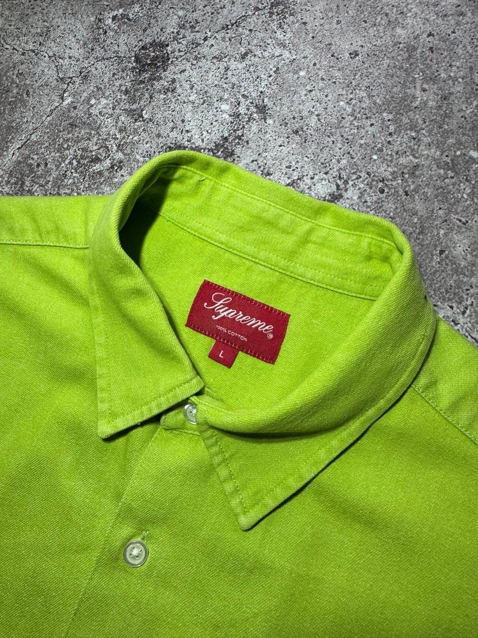 Supreme Supreme Green Short Sleeves Shirt Button up Embroidered Logo Size US L / EU 52-54 / 3 - 6 Thumbnail