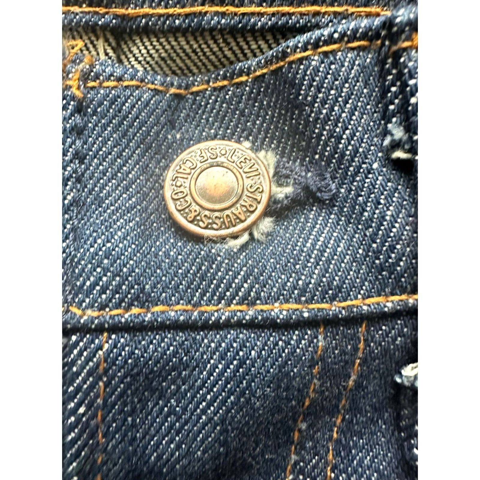 Levi's VINTAGE Levi's 646 0217 Raw Orange Tab Bell Bottom Flare Denim Jeans Mens 28 NWOT Size US 28 / EU 44 - 7 Thumbnail