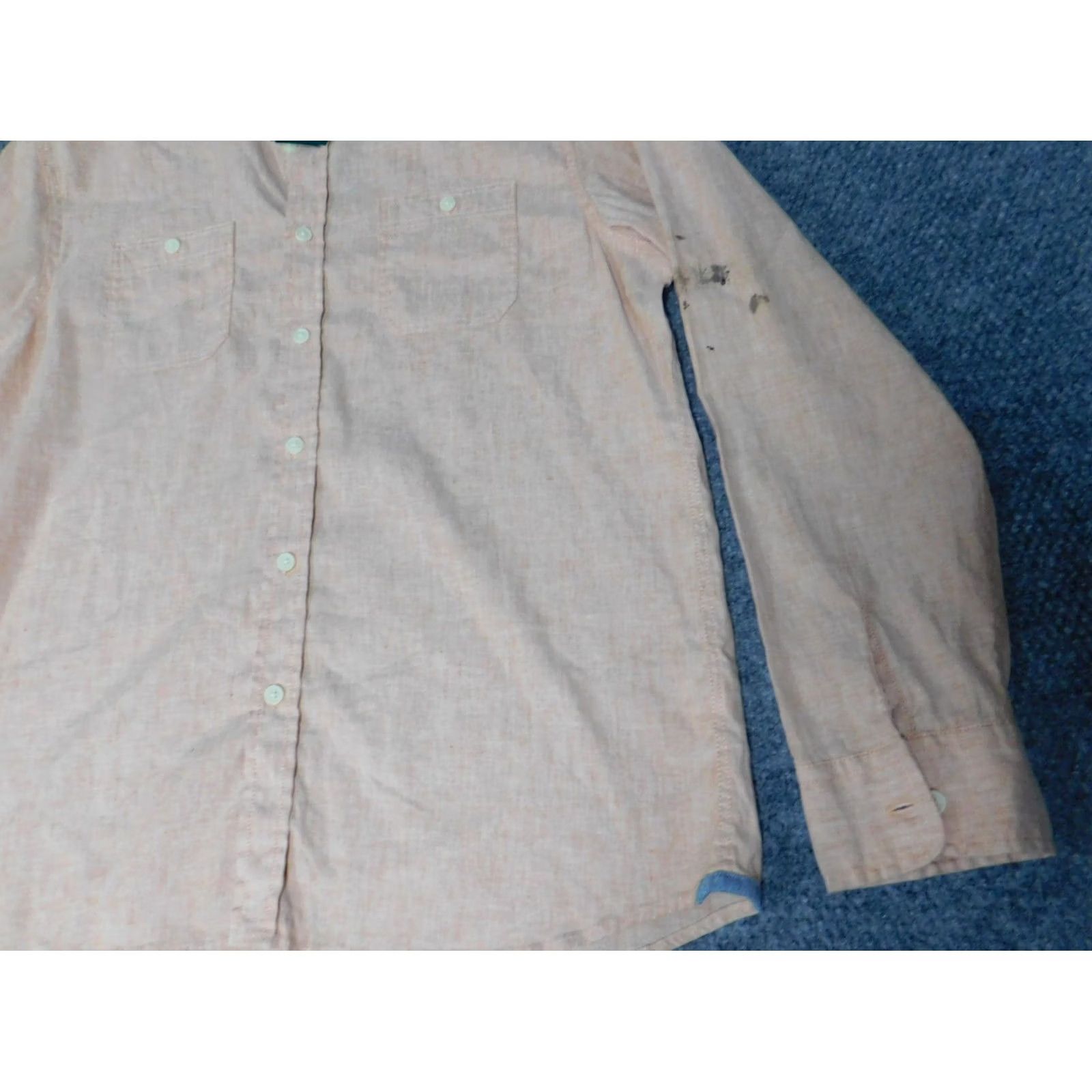 Grayers Grayers Men Shirt Large Peach Button Down Shirt Long Sleeve Collared Button-Up Orange Cotton Size US L / EU 52-54 / 3 - 5 Thumbnail