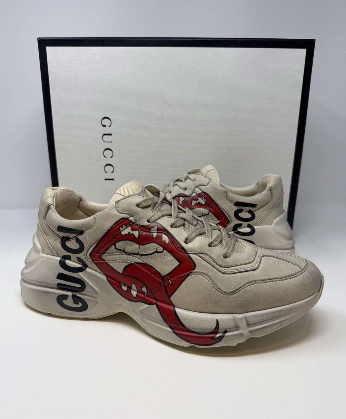 Gucci Gucci Rhyton Lips Leather Sneaker Size US 9 / EU 42 - 1 Thumbnail