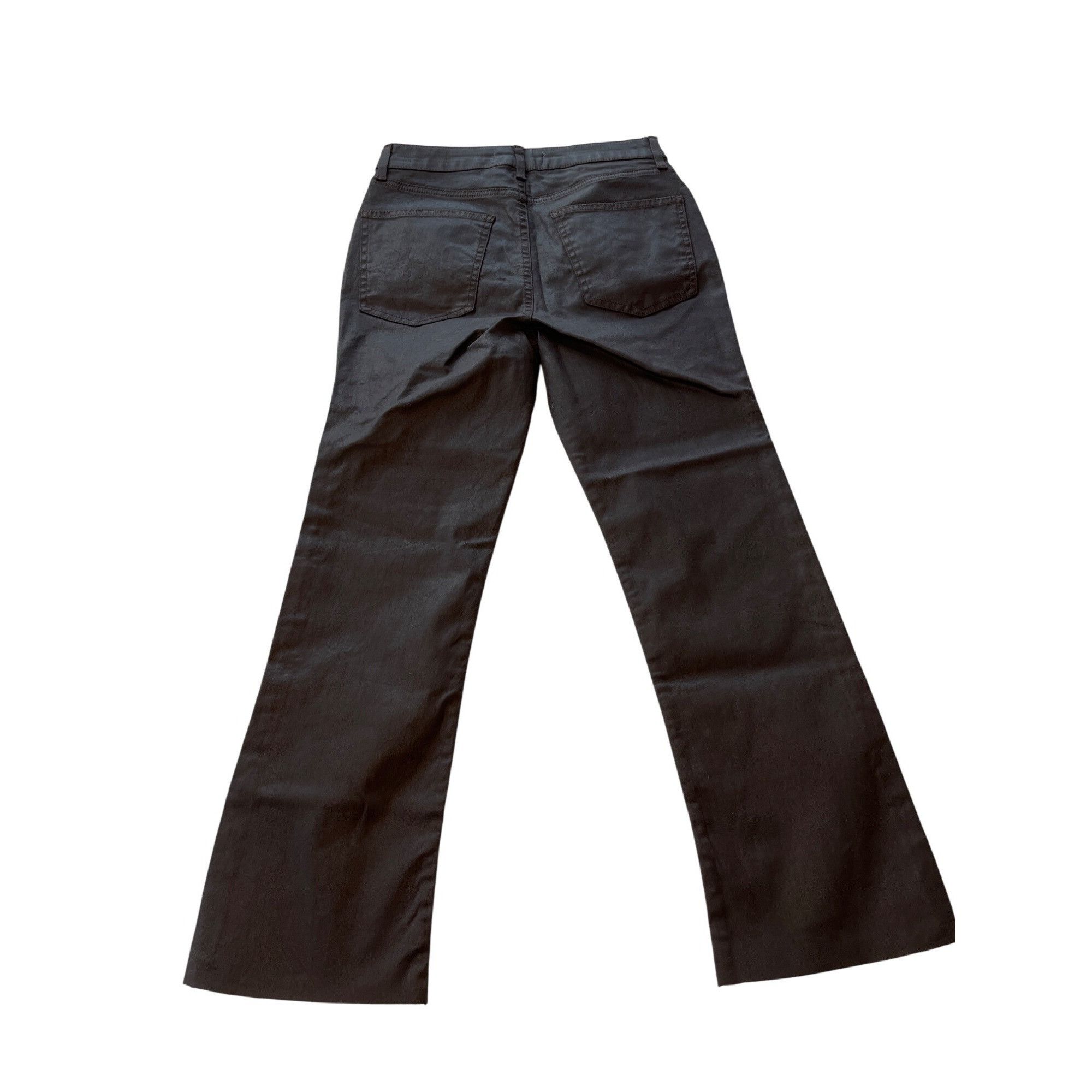 Zara Zara Womens The Dreed Flare Pants Size 8 Black Cotton Blend Size 30" / US 8 / IT 44 - 2 Thumbnail