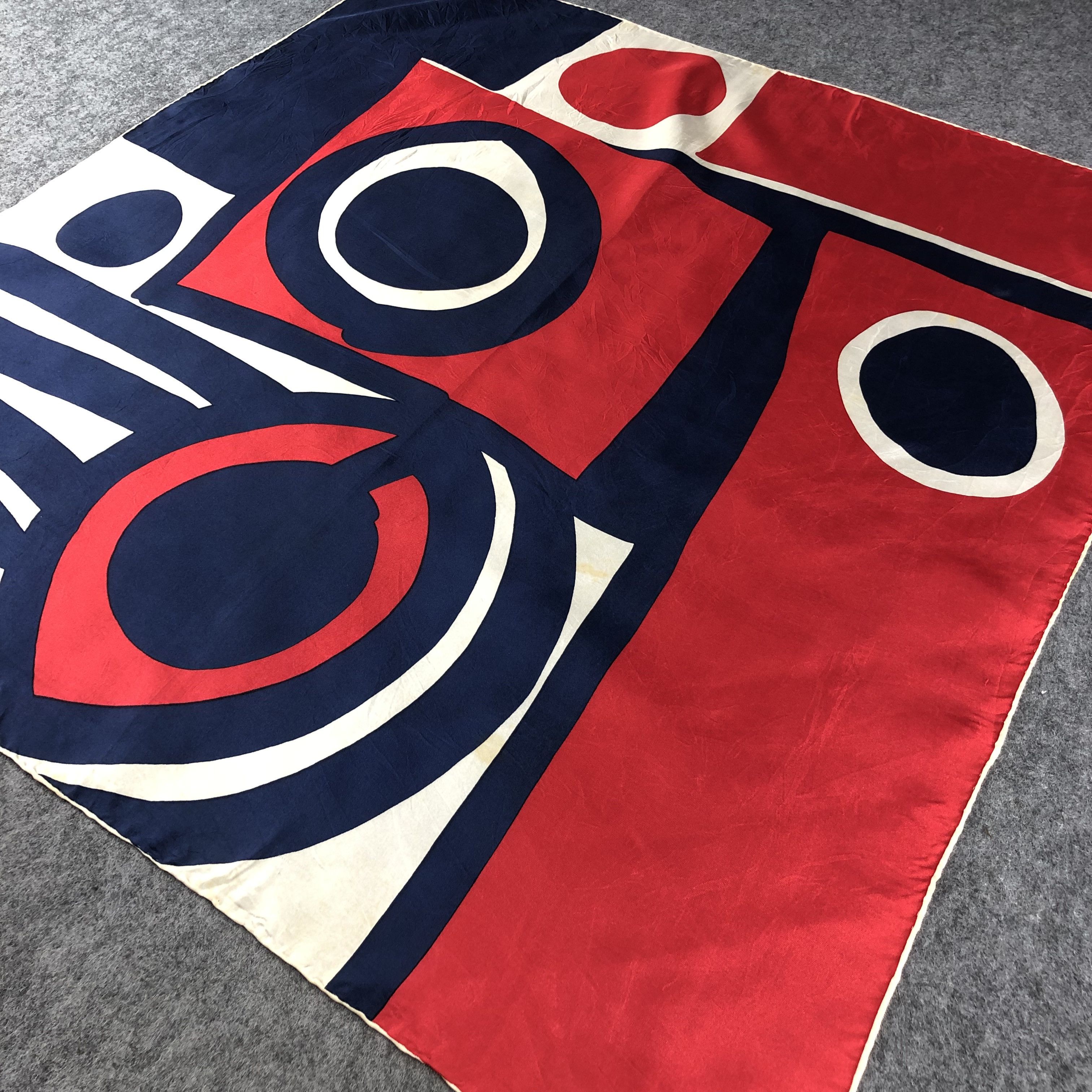 Vintage Vintage Aurora Abstract Silk Scarf M917 Size ONE SIZE - 2 Thumbnail