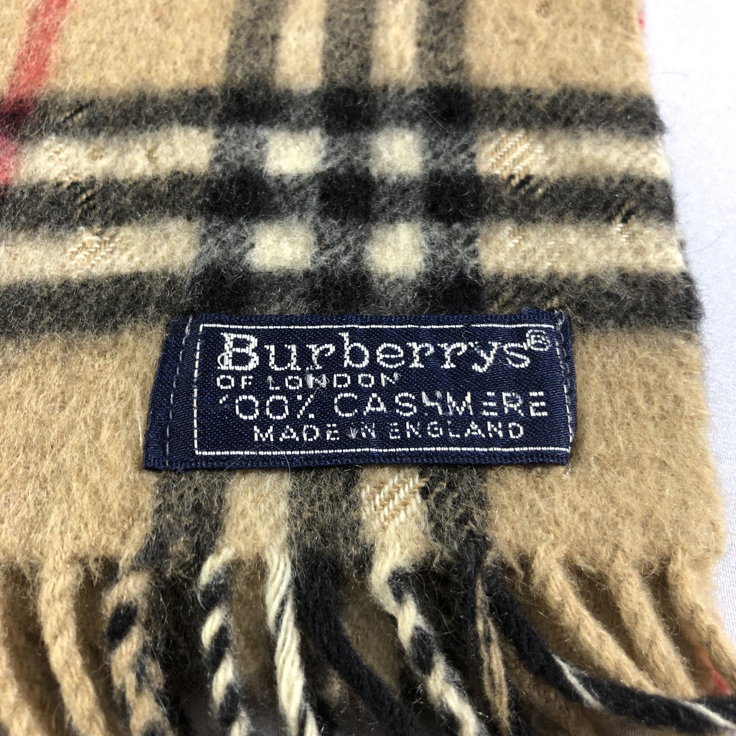 Burberry Burberrys Tan Nova Check Cashmere Scarf Muffler V1514 Size ONE SIZE - 4 Thumbnail