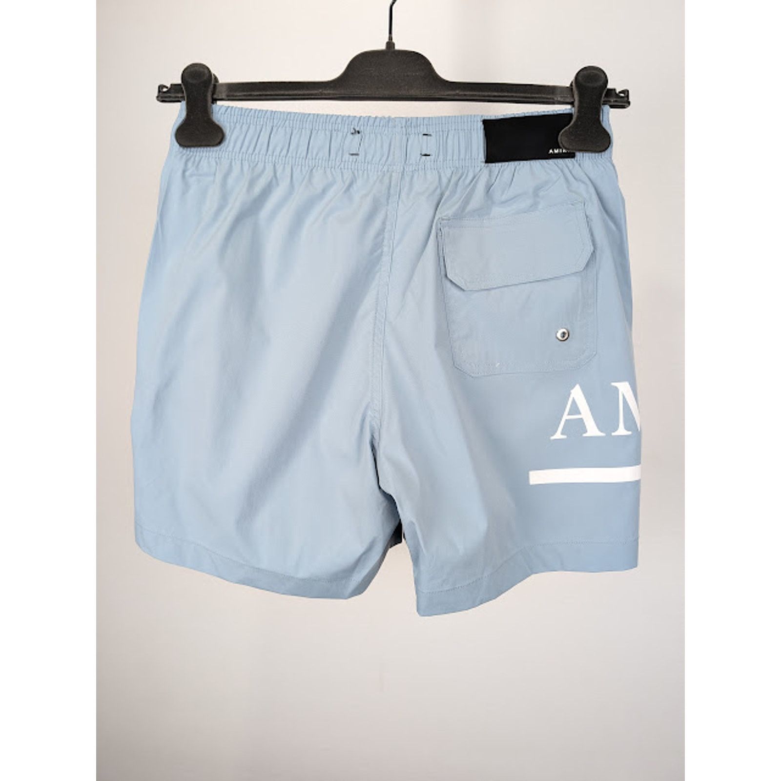 Amiri o1rshd1 MA Bar Logo SwimTrunk in Dusty Blue Size US 36 / EU 52 - 9 Thumbnail