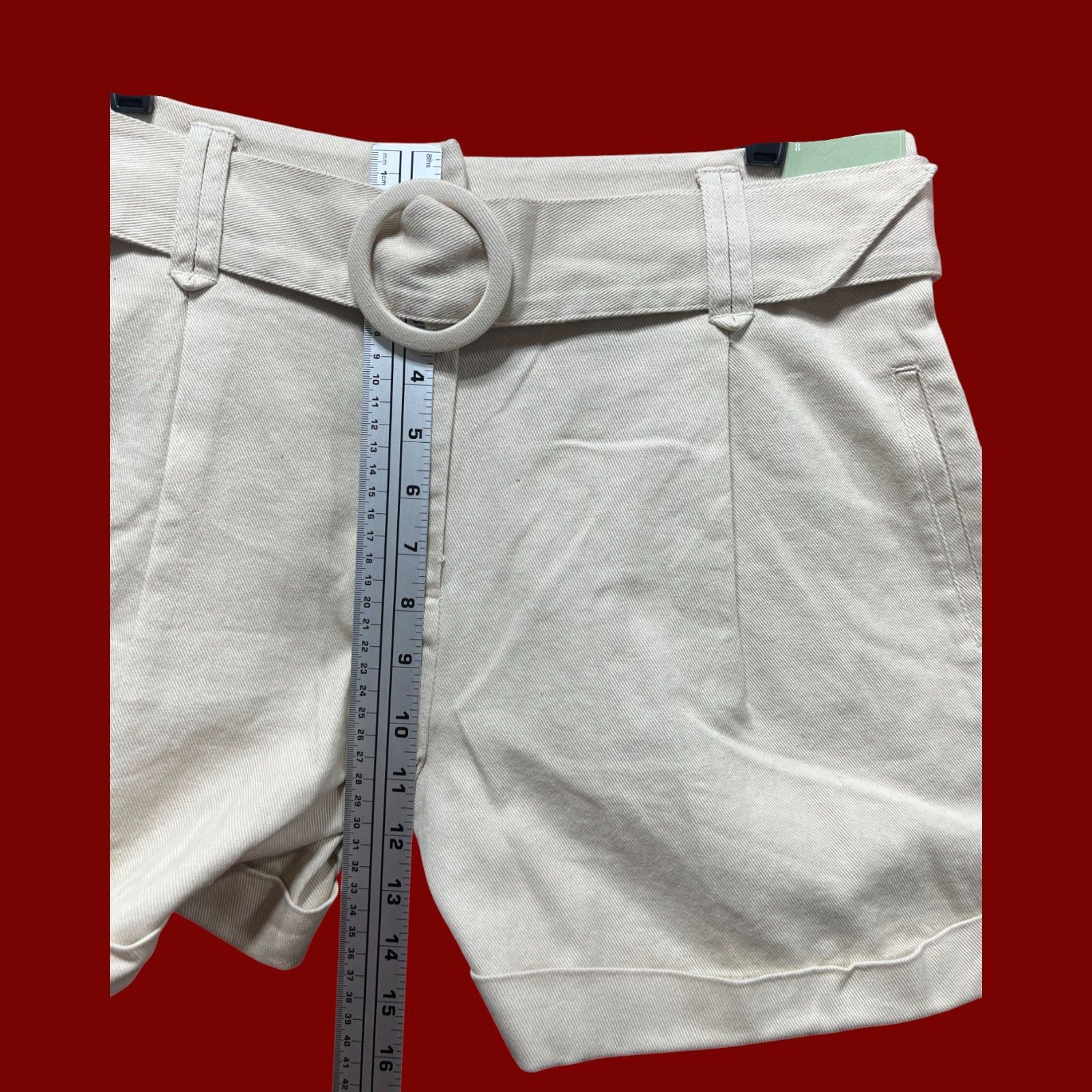 Other Ryegrass - Women's Mid-Rise Pleated Short - Beige - 8 Size 30" / US 8 / IT 44 - 7 Thumbnail