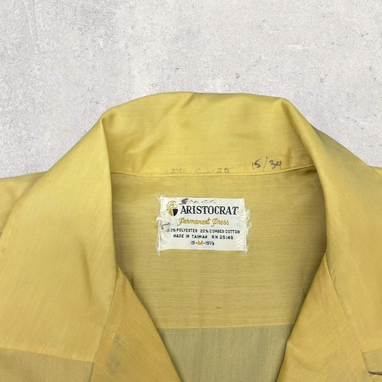 Vintage 1970s Vintage Yellow Longsleeve Button Up Shirt Size US M / EU 48-50 / 2 - 3 Thumbnail