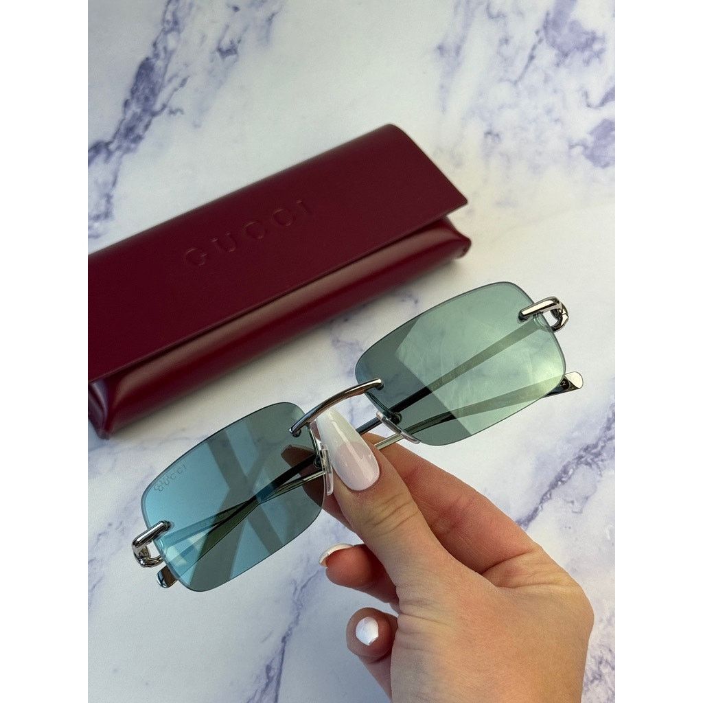 Gucci NEW Gucci GG1703S Silver Mirror Rimless Unisex Sunglasses Size ONE SIZE - 3 Thumbnail